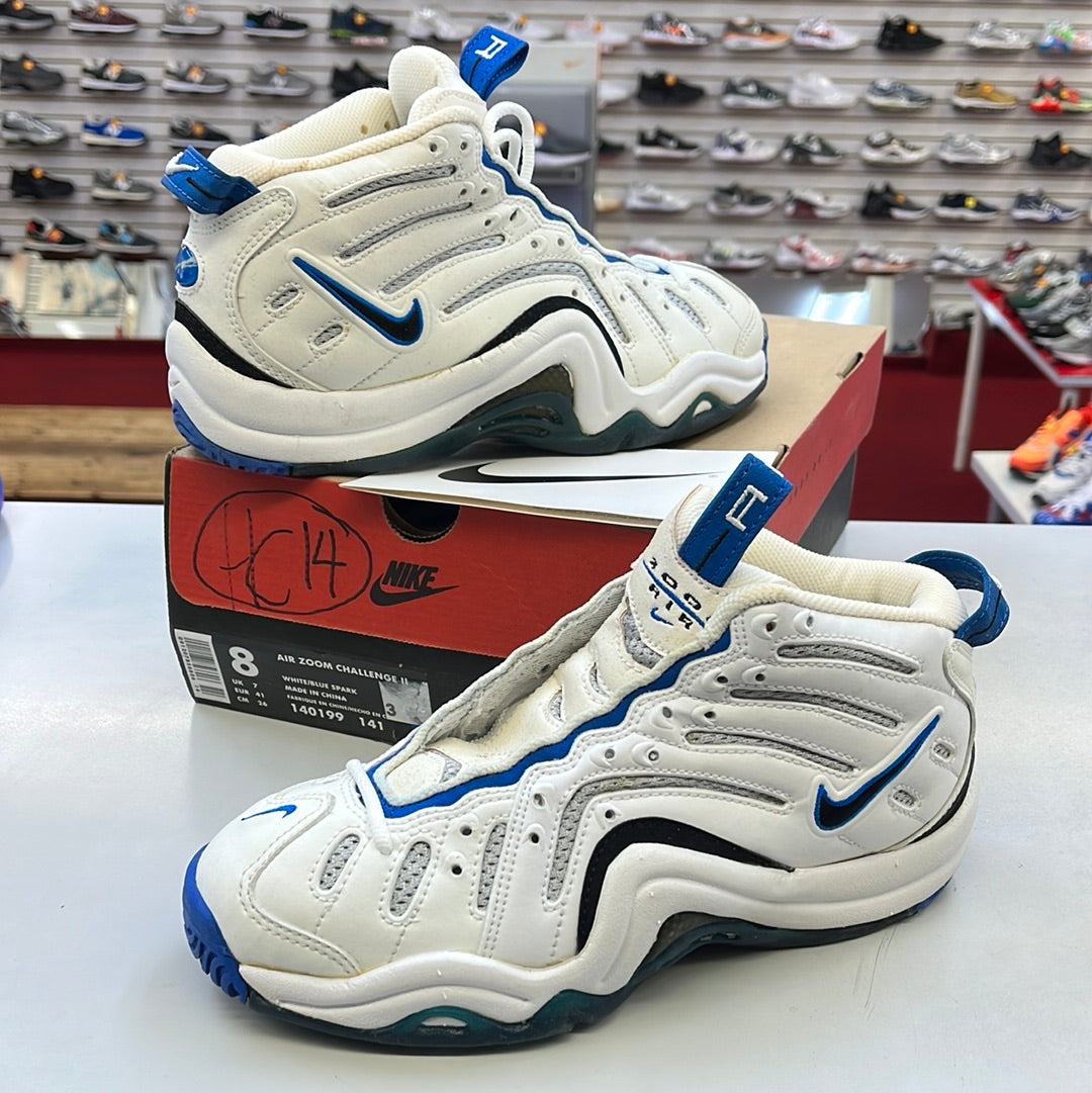 SZ 8 Men. 1996 Nike Air Zoom Tech Challenge II Spark Blue.