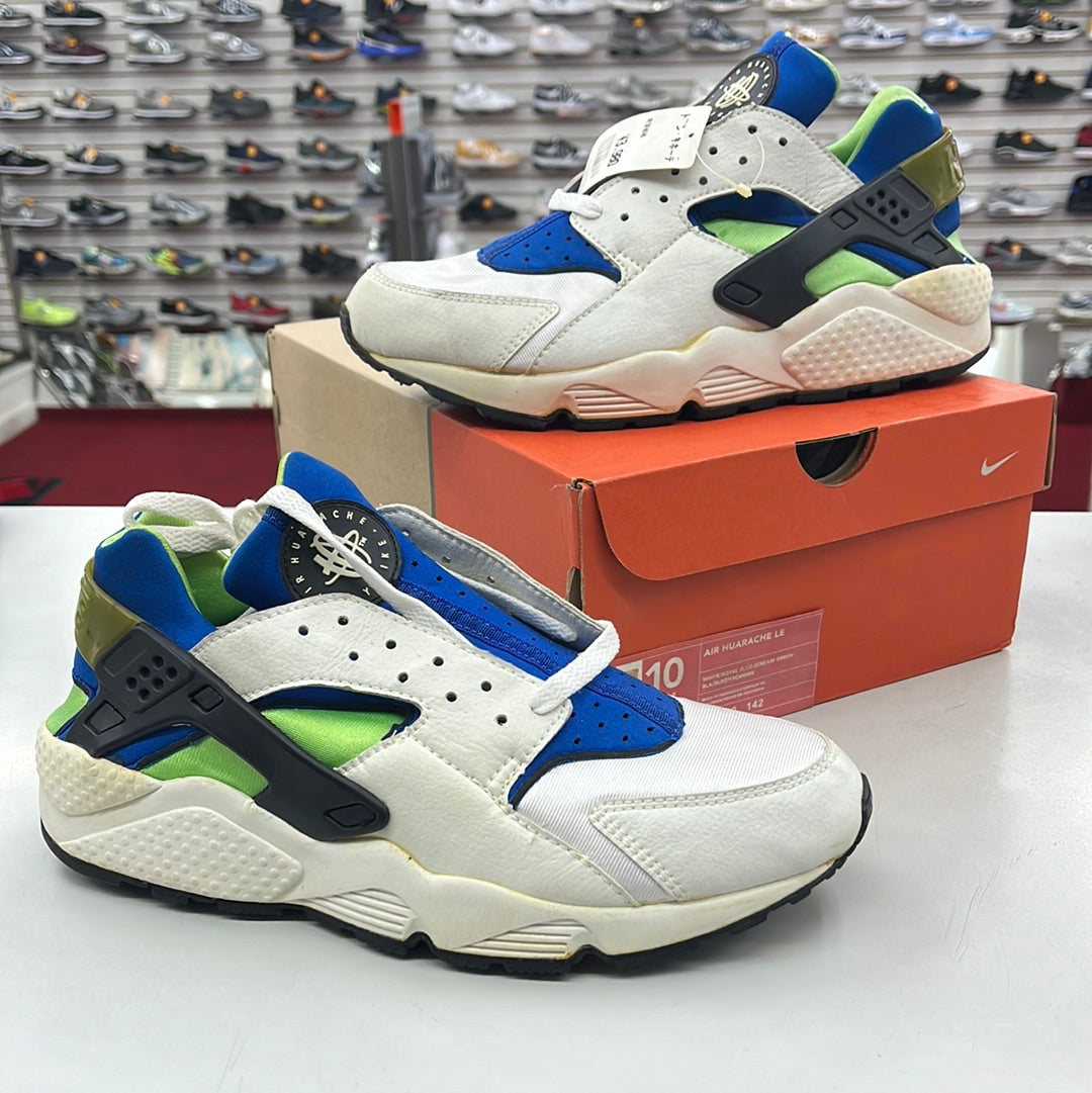SZ 10 Men. 1999 Nike Air Huarache LE Scream Green.