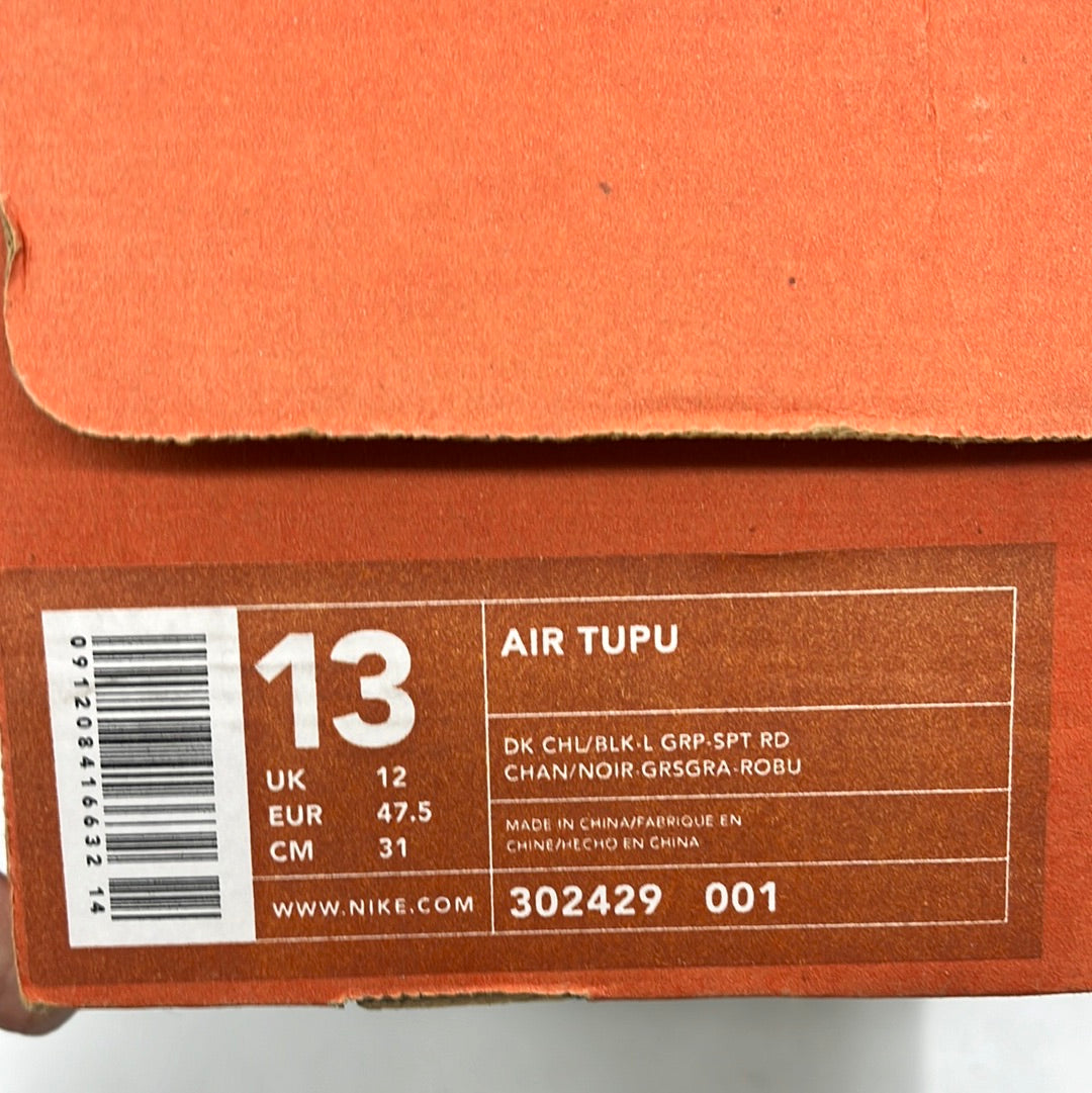 SZ 13 Men. 2002 Nike Air Tupu Charcoal.