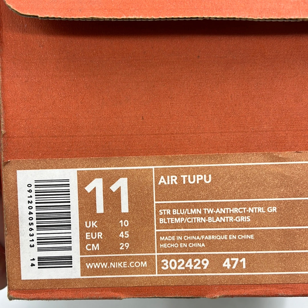 SZ 11 Men. 2002 Nike Air Tupu Blue.