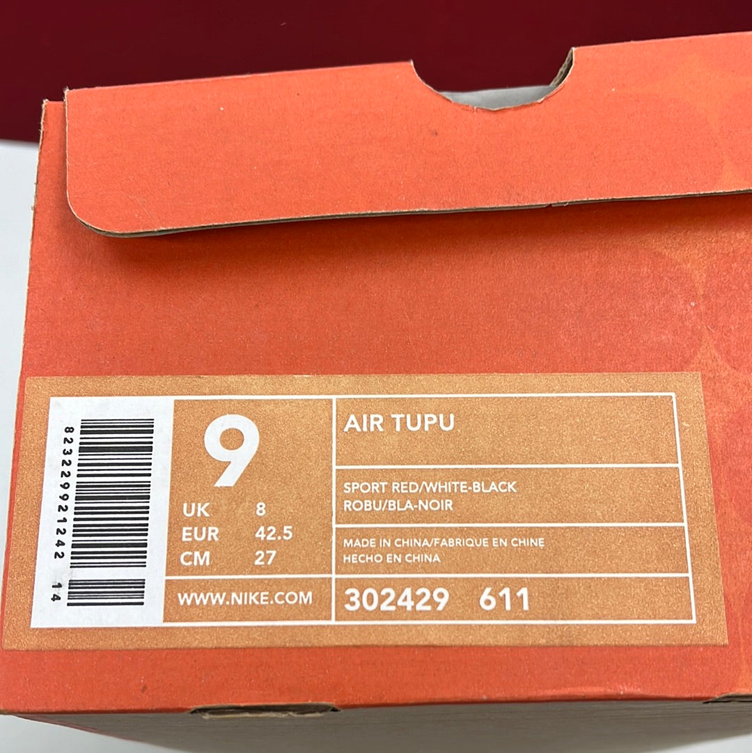 SZ 9 Men. 2002 Nike Air Tupu Red.
