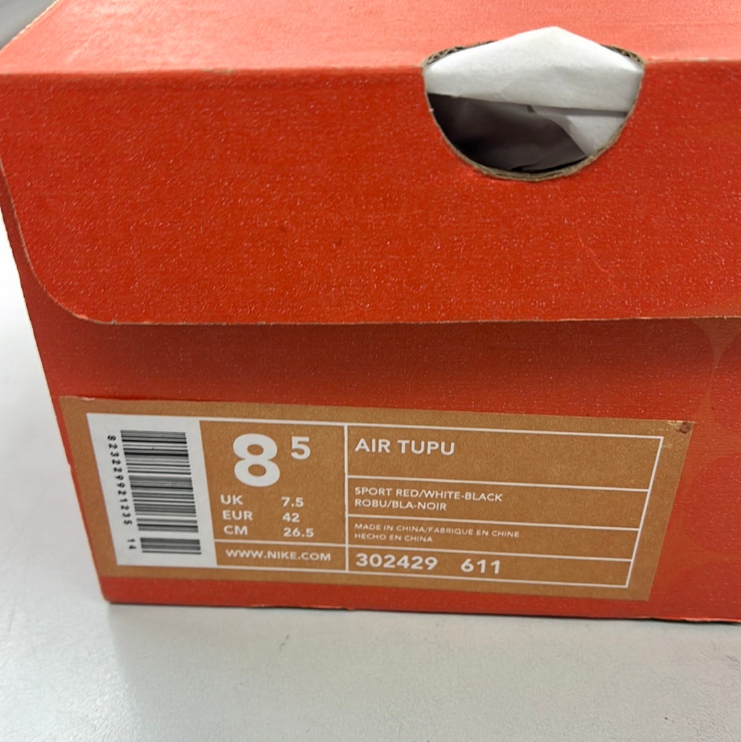 SZ 8.5 Men. 2002 Nike Air Tupu Red.