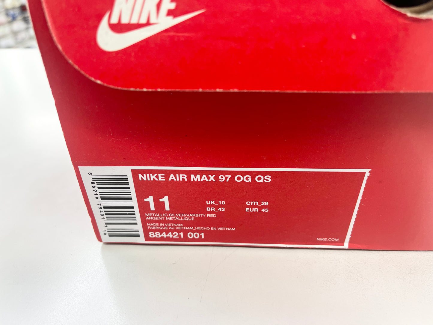 SZ 12 Men. 2017 Nike Air Max 97 Silver Bullets.