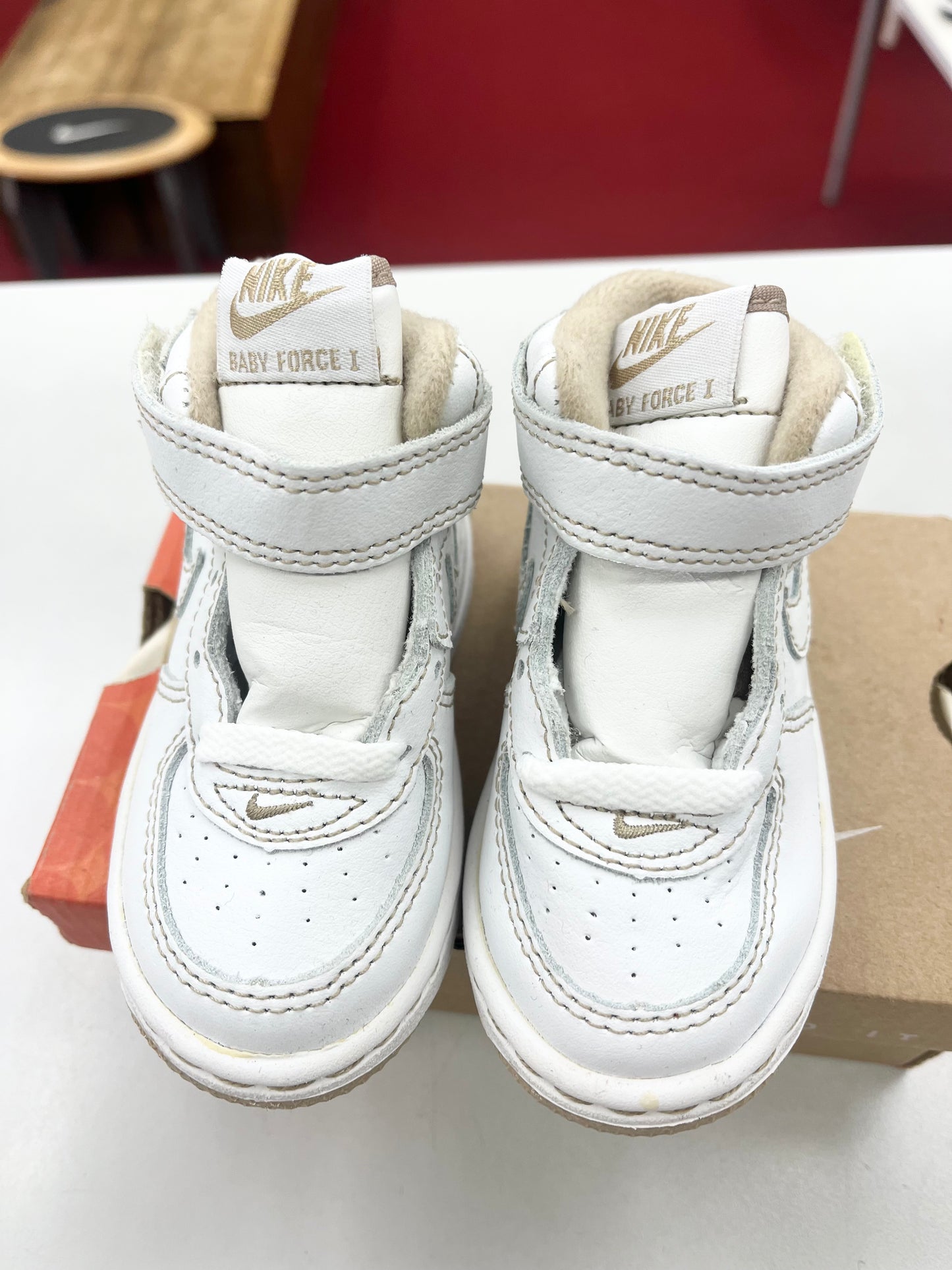 2001 Baby Nike AF1 Mid White/Cane.