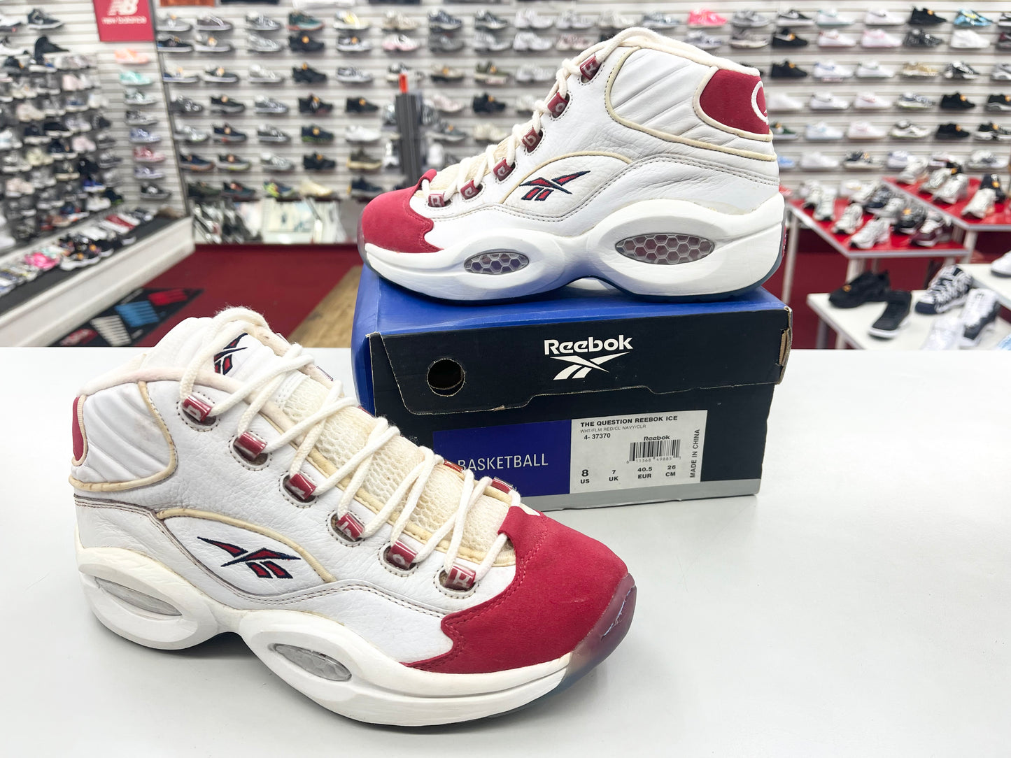 SZ 8 Men. 1995 The Question Reebok Ice Allen Iverson.