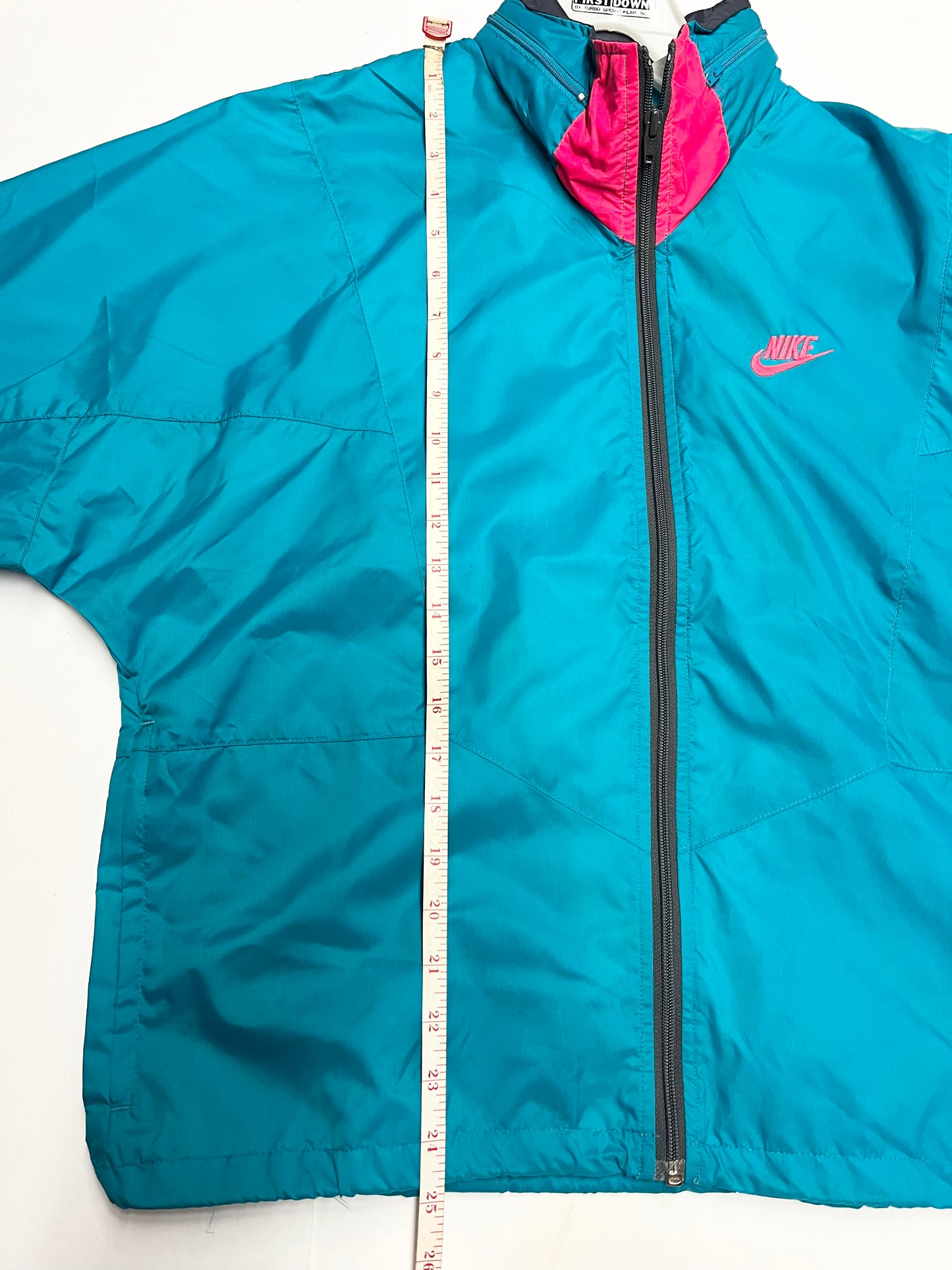 1990’s Nike Windbreaker Teal Infrared. SMALL