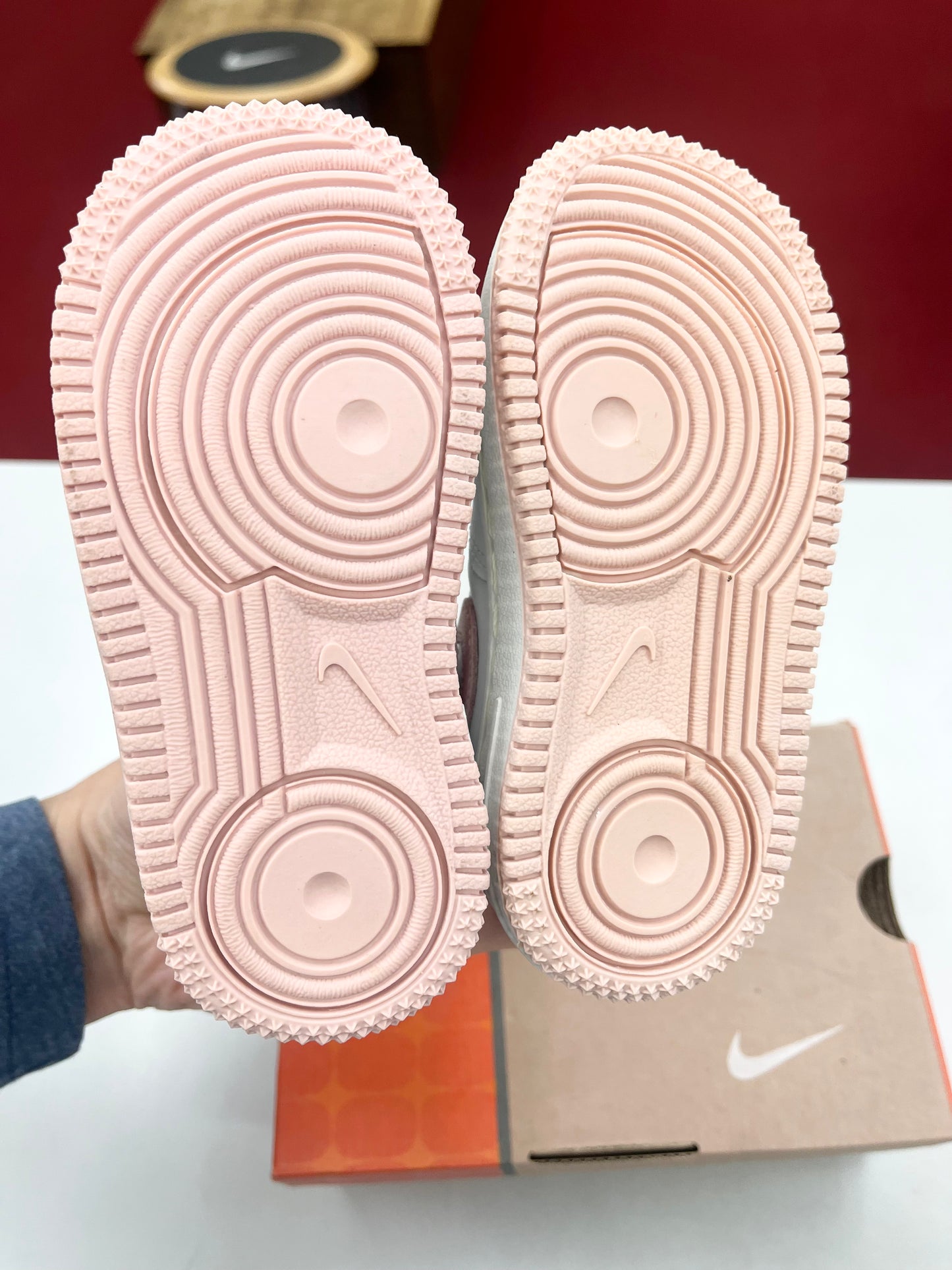 2004 Baby Nike AF1 Low White/Carnation.