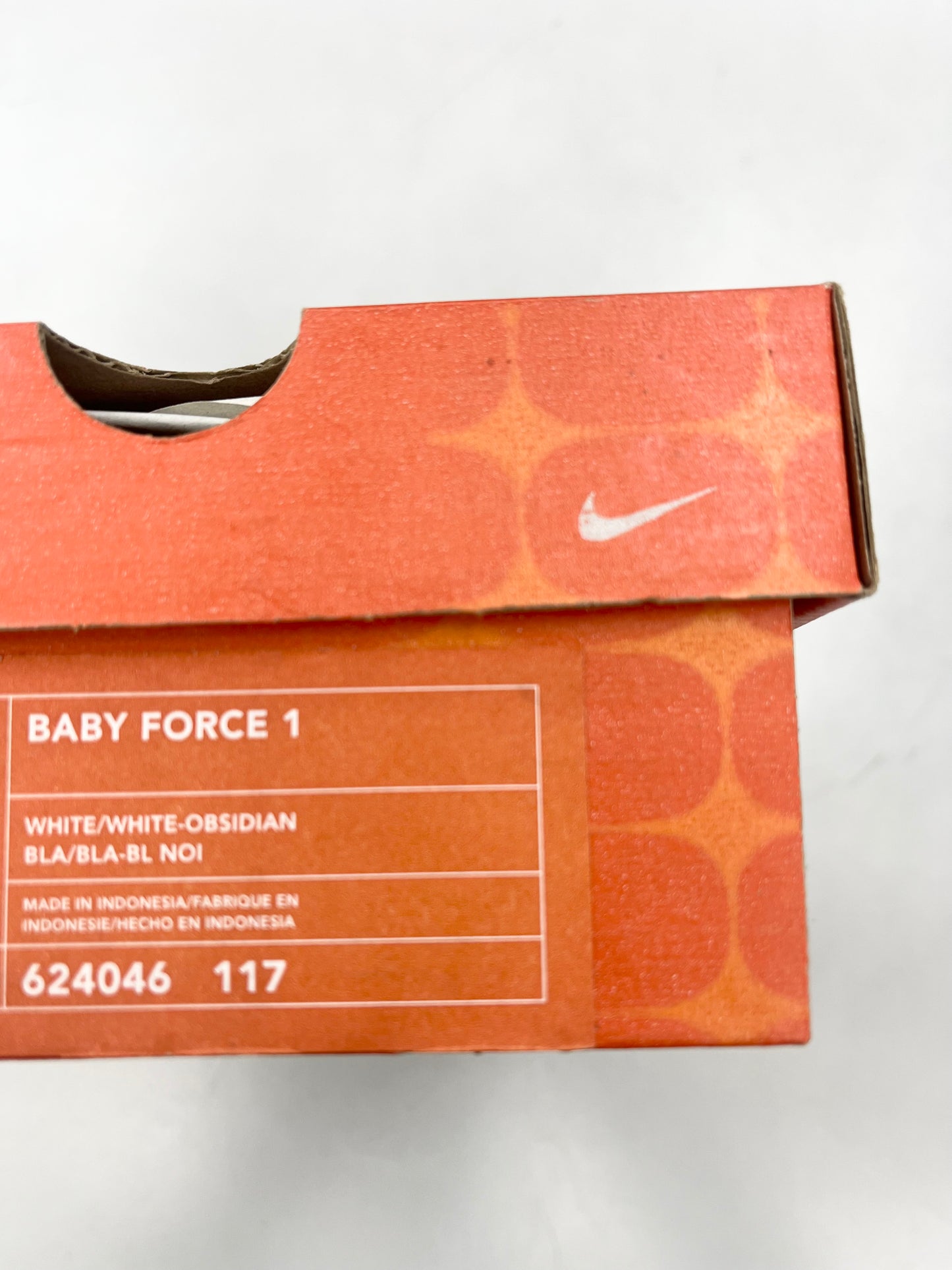 2003 Baby Nike AF1 Low Whte/Obsidian.
