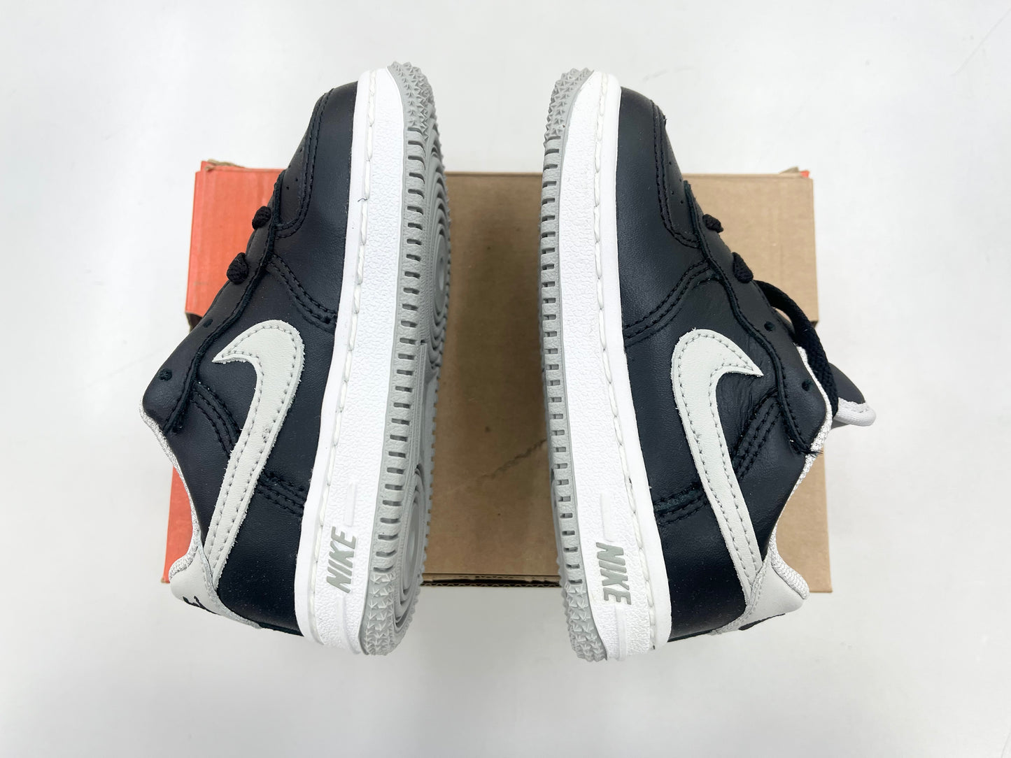 SZ 7C. 2003 Baby Nike AF1 Low Black/Neutral Grey.