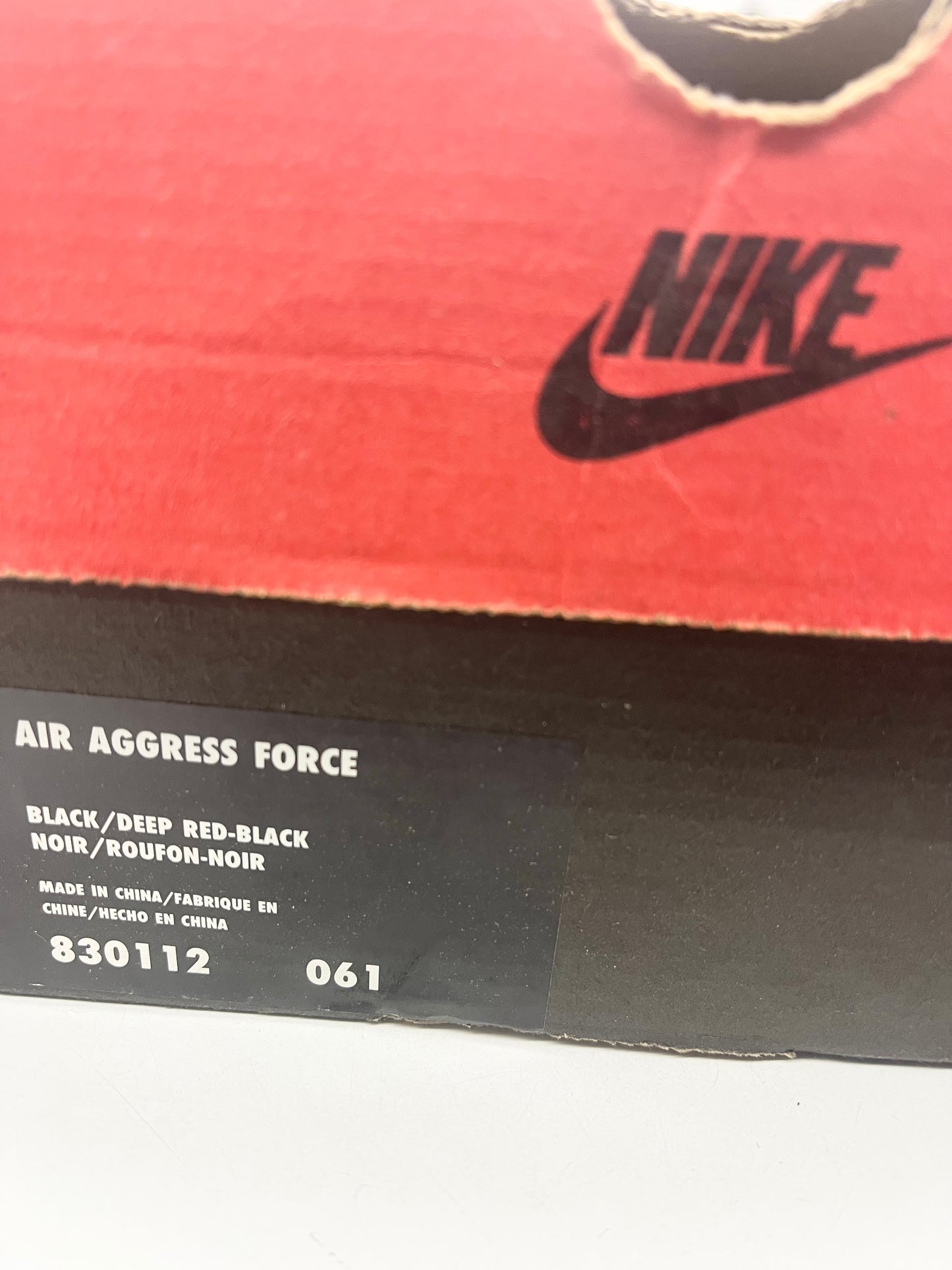 1999 Nike Air Aggress Force Black Deep Red.