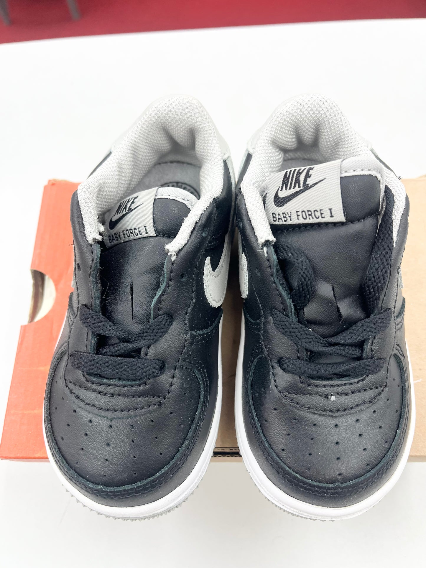 SZ 7C. 2003 Baby Nike AF1 Low Black/Neutral Grey.