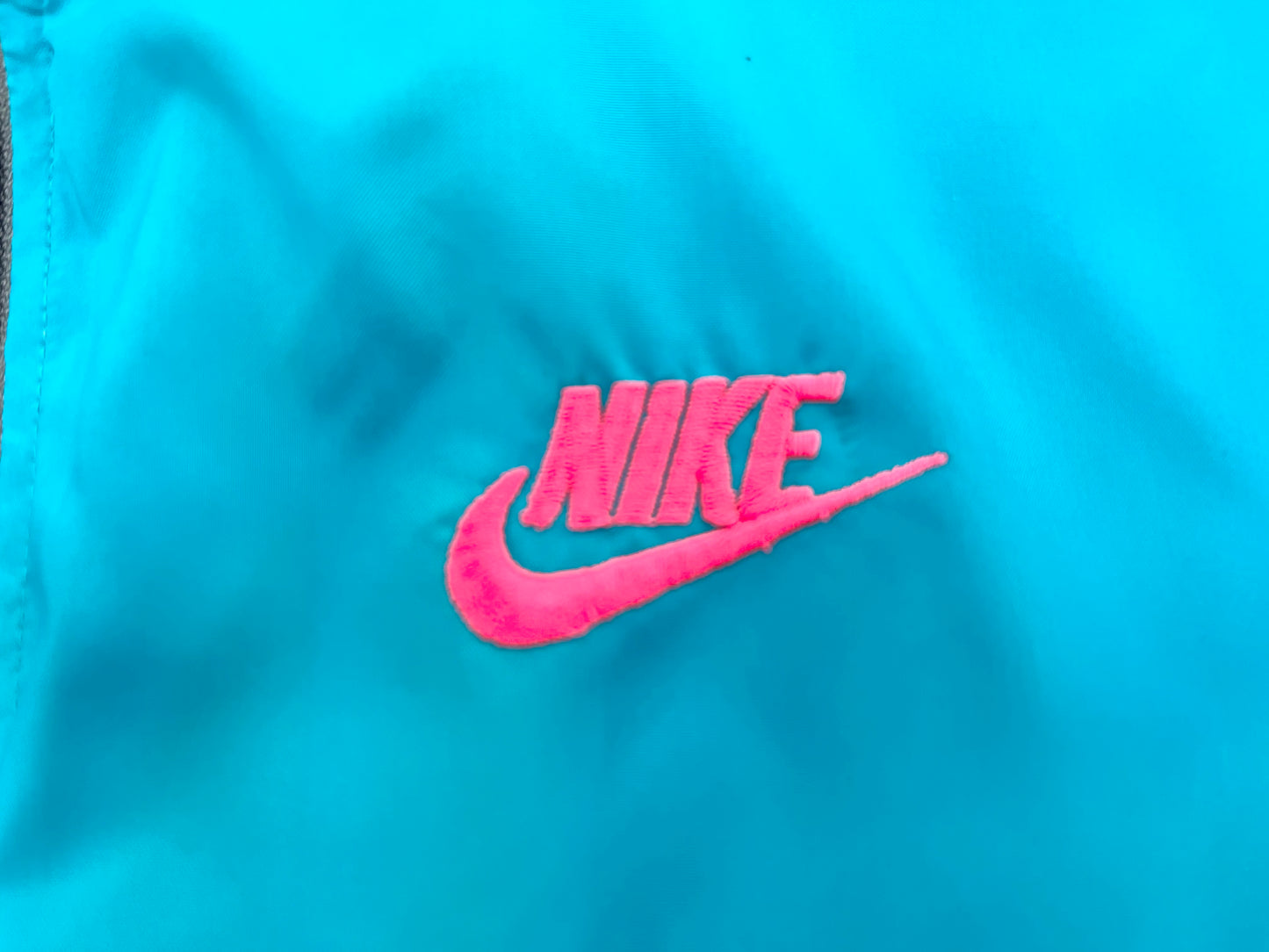 1990’s Nike Windbreaker Teal Infrared. MEDIUM