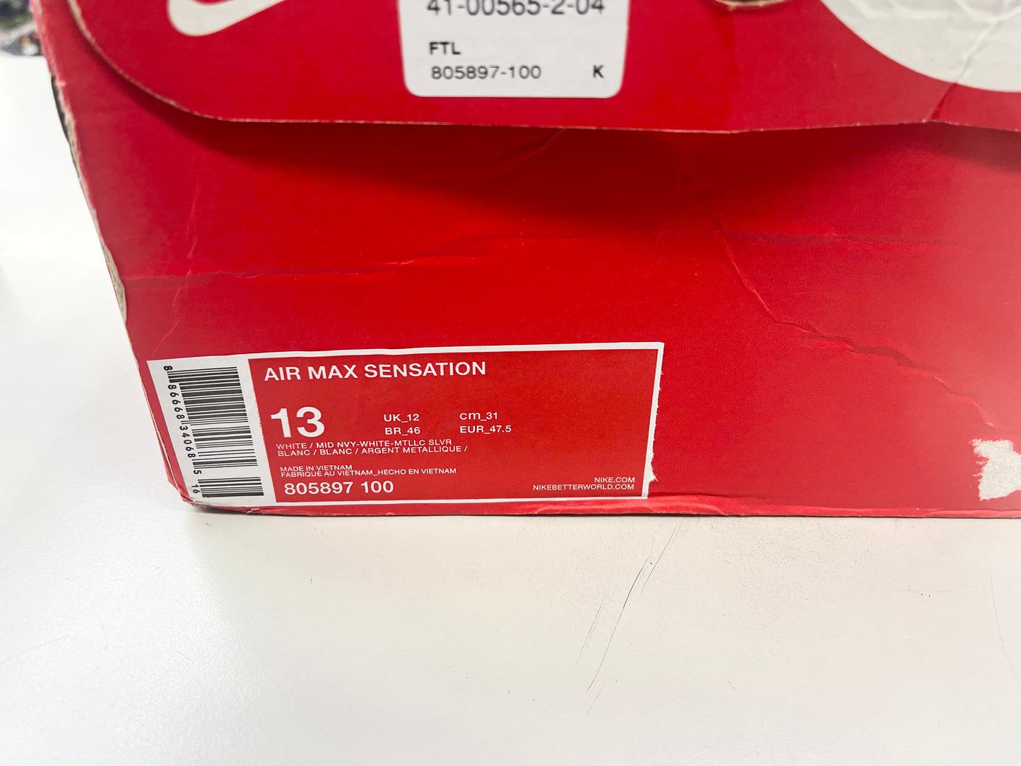 SZ 13 Men. 2015 Nike Air Max Sensation Chris Webber.