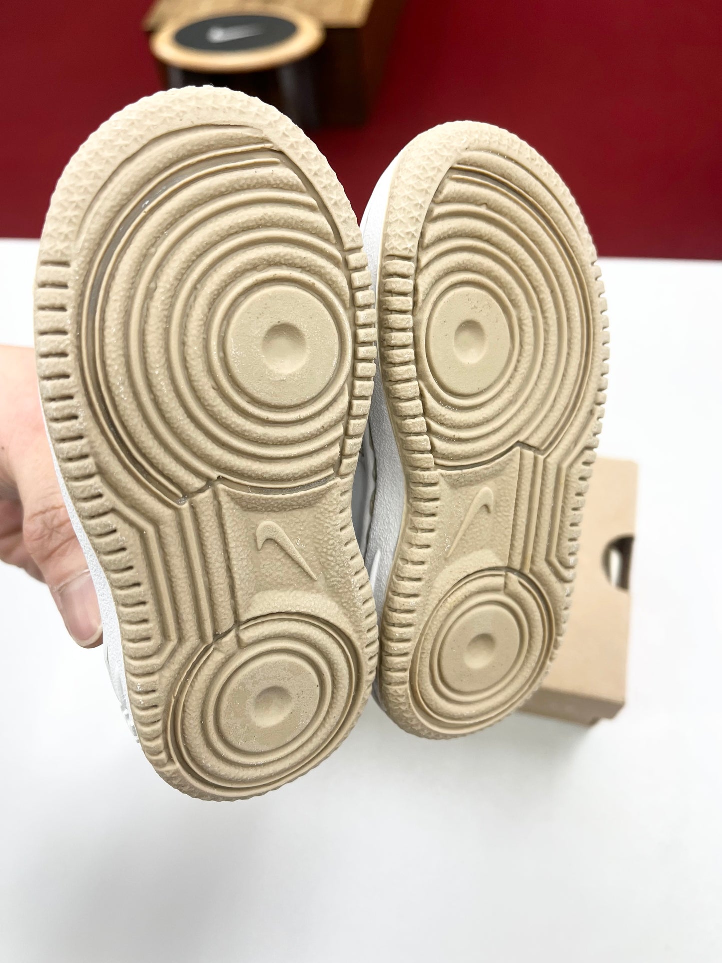 2001 Baby Nike AF1 Mid White/Cane.