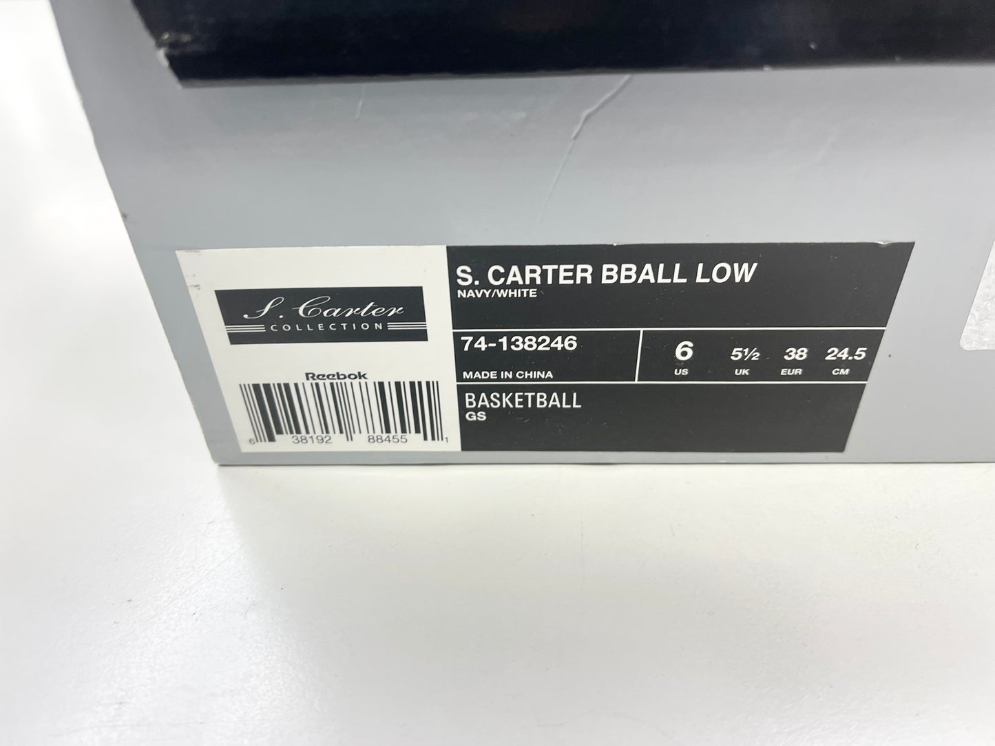 SZ6Y. Kids Reebok S. Carter Bball Low Navy.
