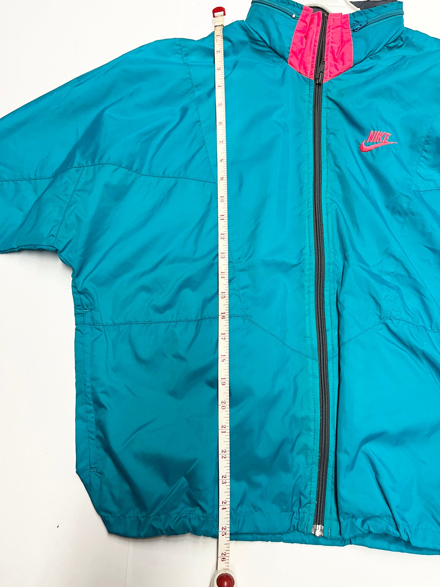 1990’s Nike Windbreaker Teal Infrared. MEDIUM