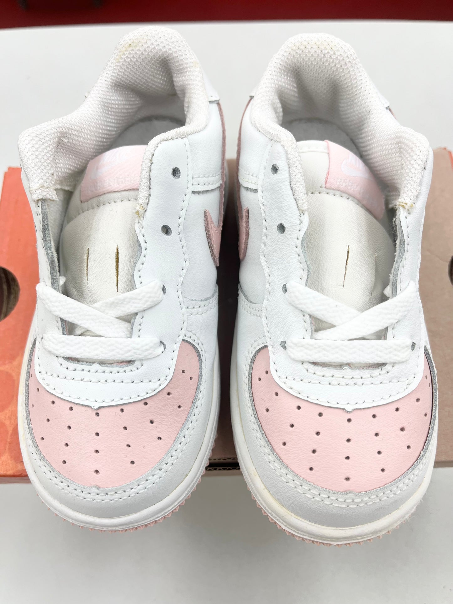 2004 Baby Nike AF1 Low White/Carnation.