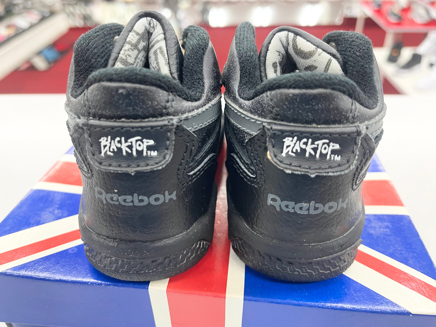 SZ 6.5C. 1993 Baby Reebok Black Top.