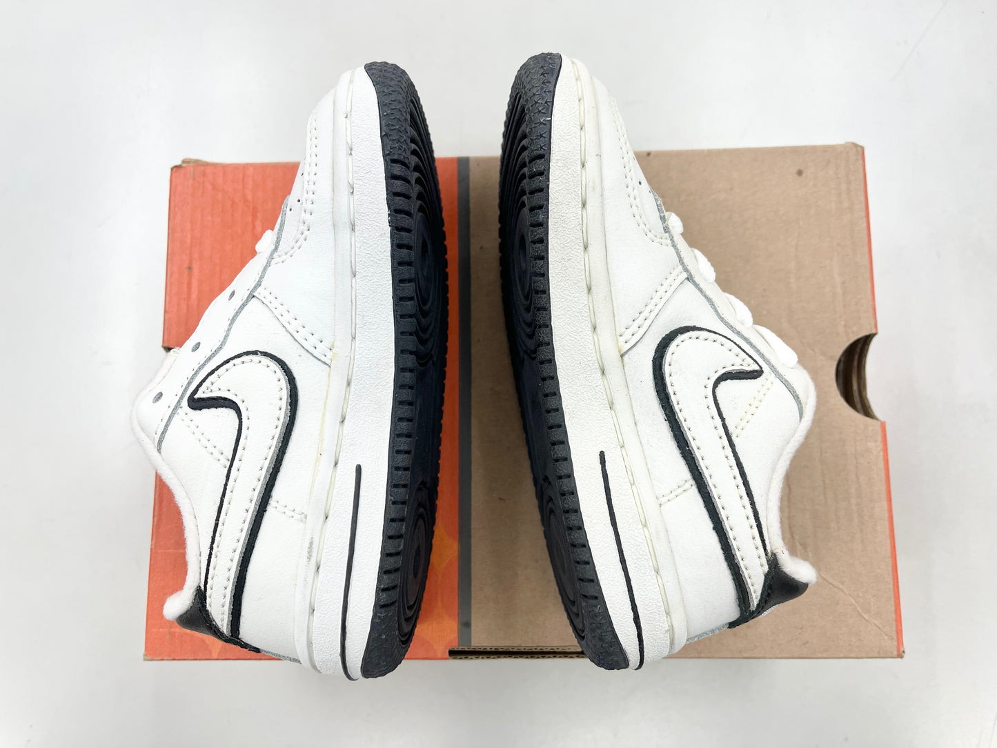 SZ 8C. 2002 Baby Nike AF1 Low White/Black.