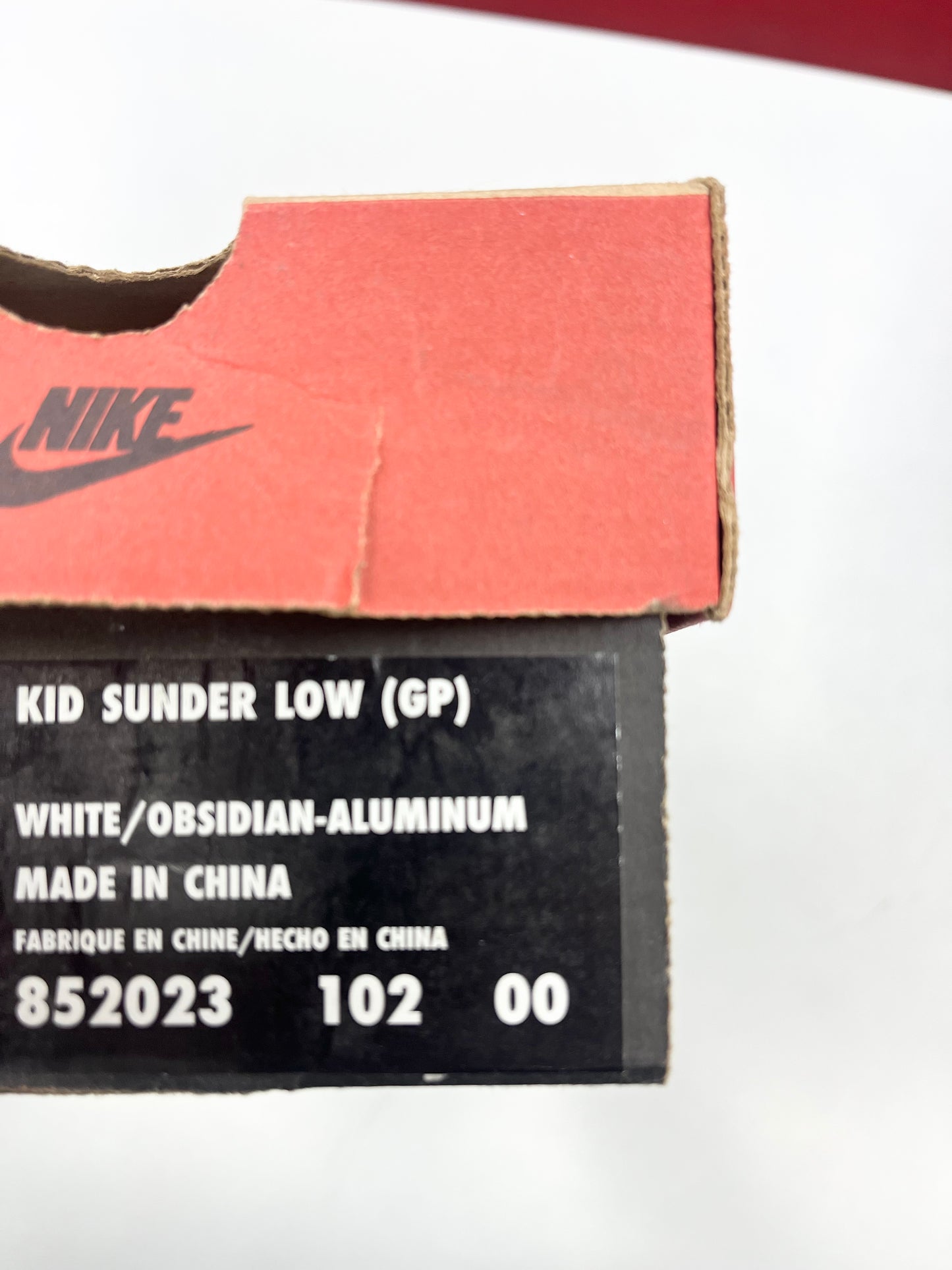 1997 Kid Nike Sunder Low.