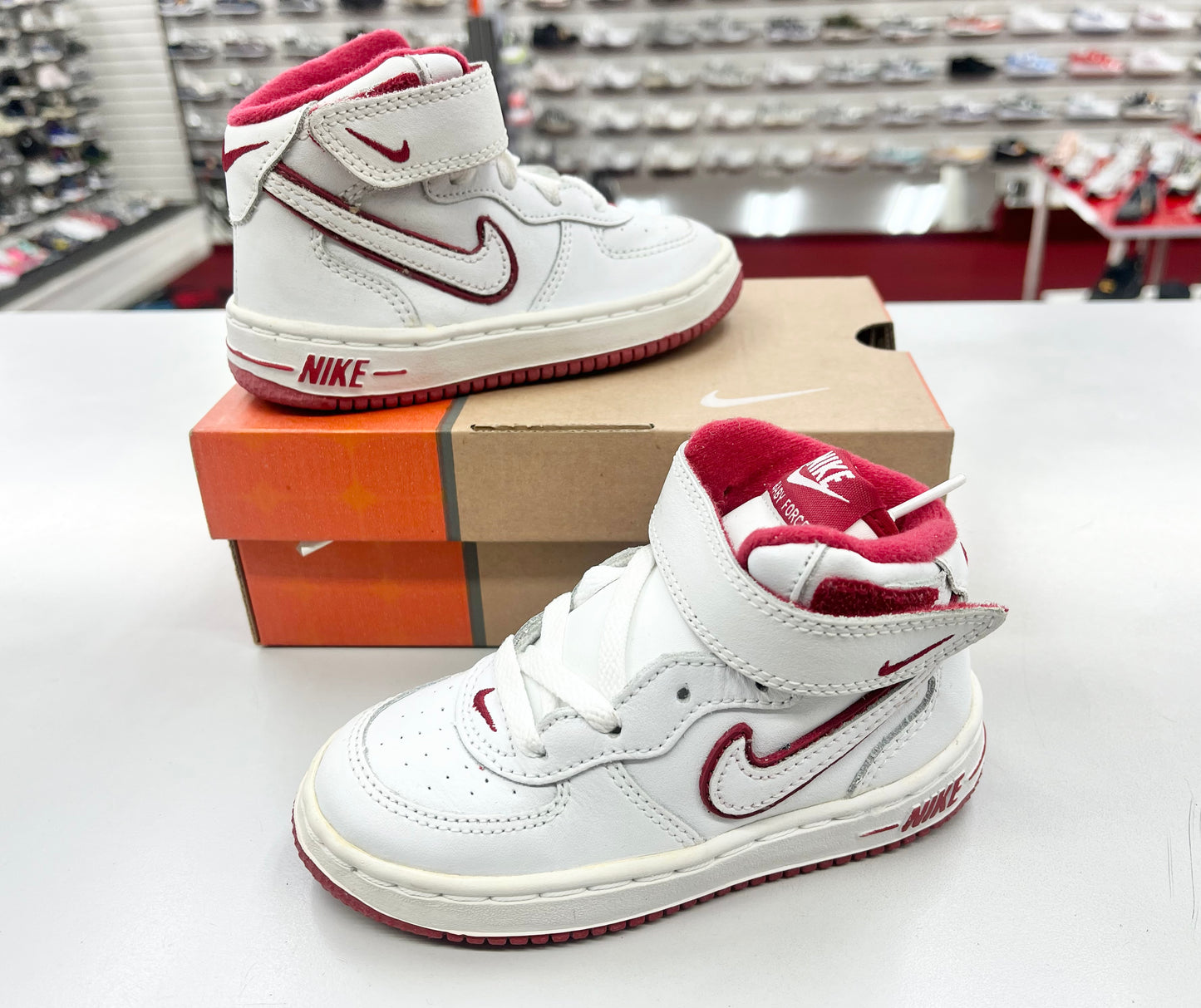 2002 Baby Nike AF1 Mid White/Red.