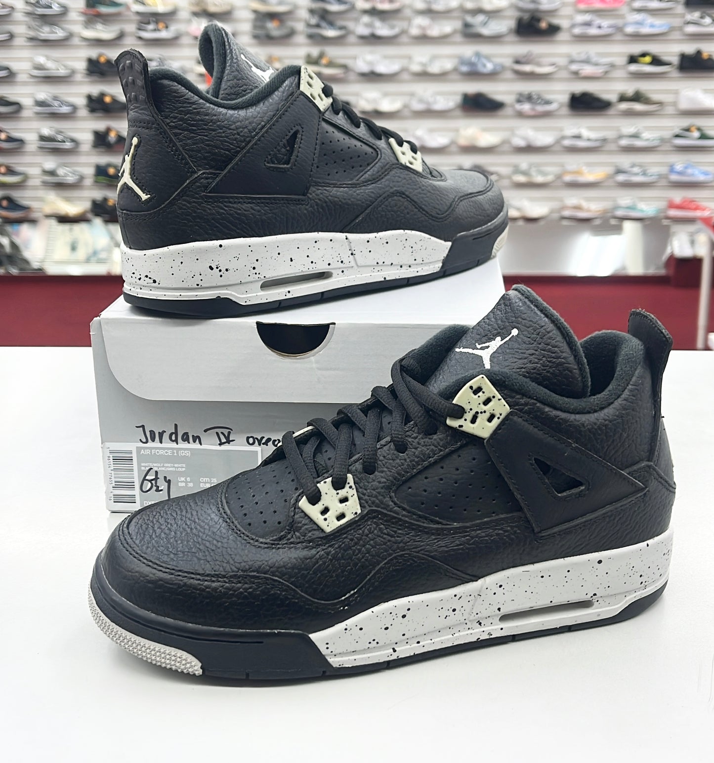 SZ 6.5Y. 2014 Jordan IV GS retro Oreos.