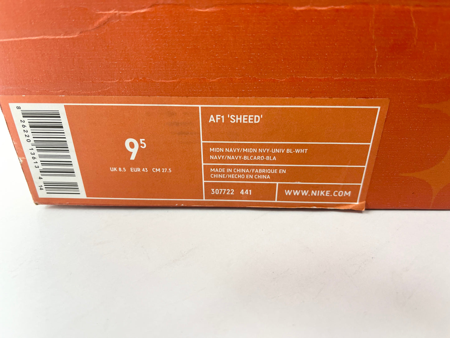SZ 9.5 Men. 2003 Nike Air Force 1 High Rasheed Wallace.