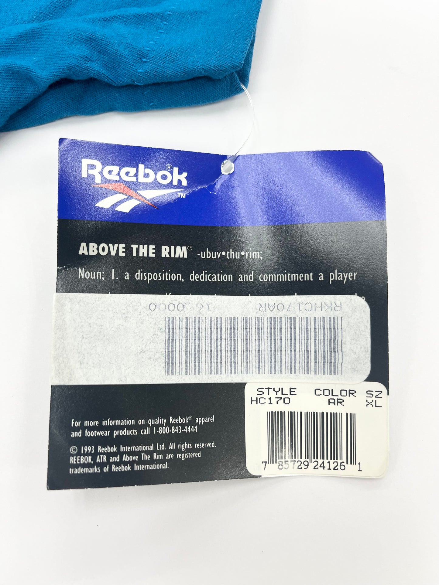 Reebok Above The Rim T Shirt Teal.