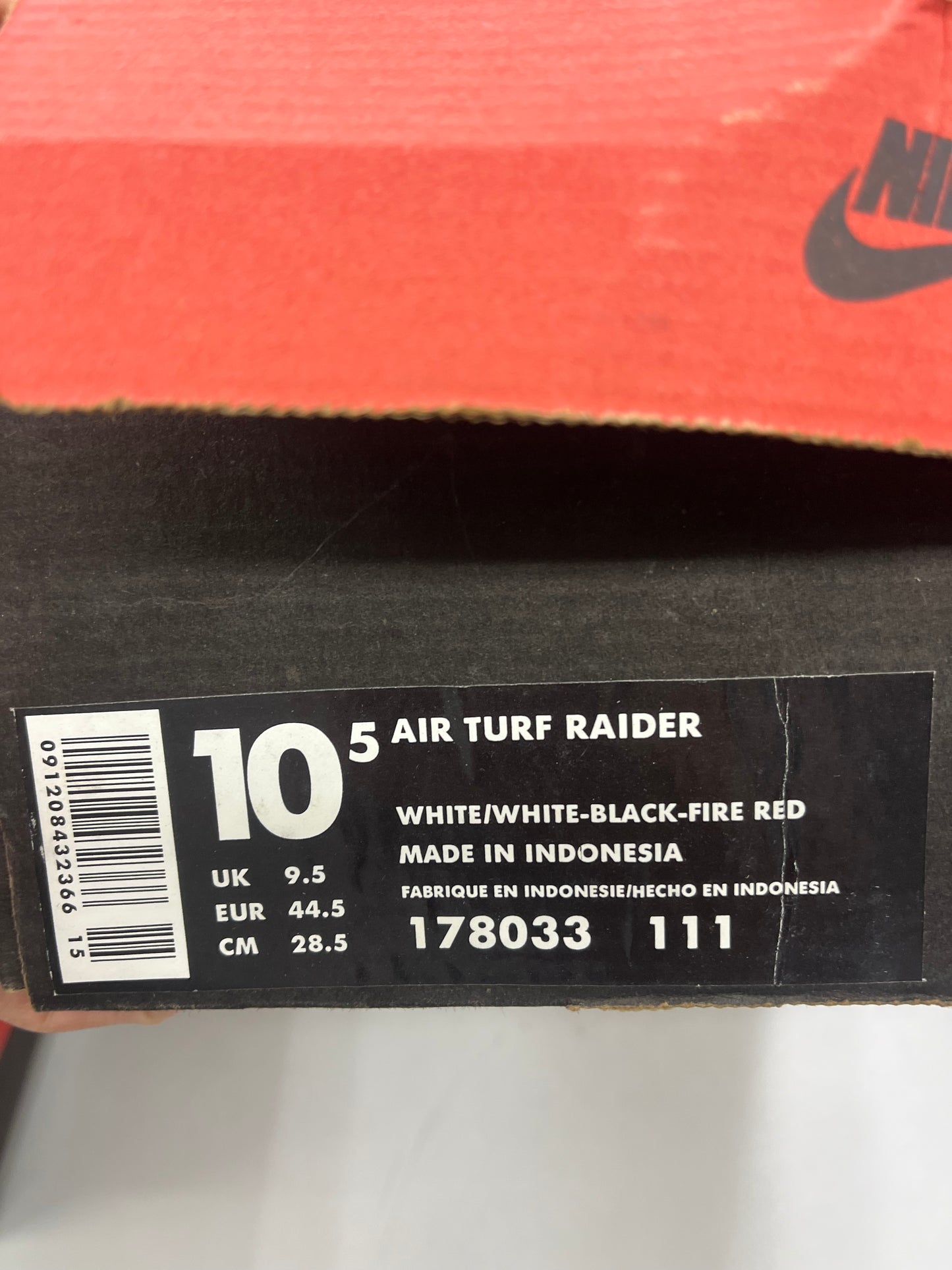 1997 Nike Air Turf Raider Low Fire Red.