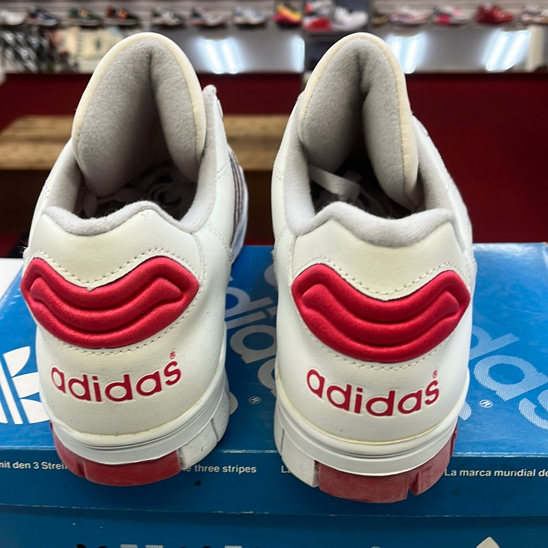 Sz 11.5 1991 Adidas Phantom III Lo white red.
