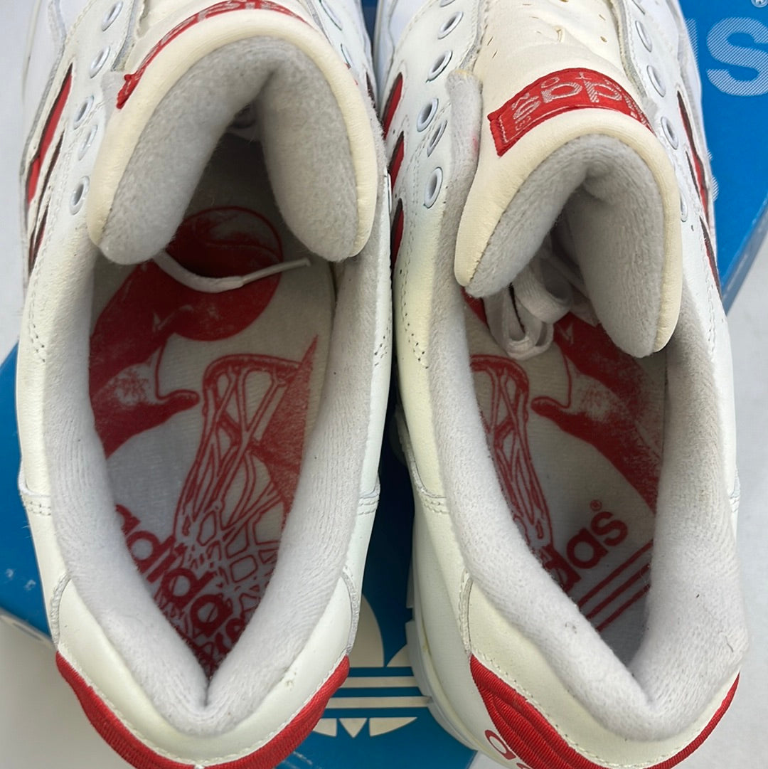 Sz 11.5 1991 Adidas Phantom III Lo white red.