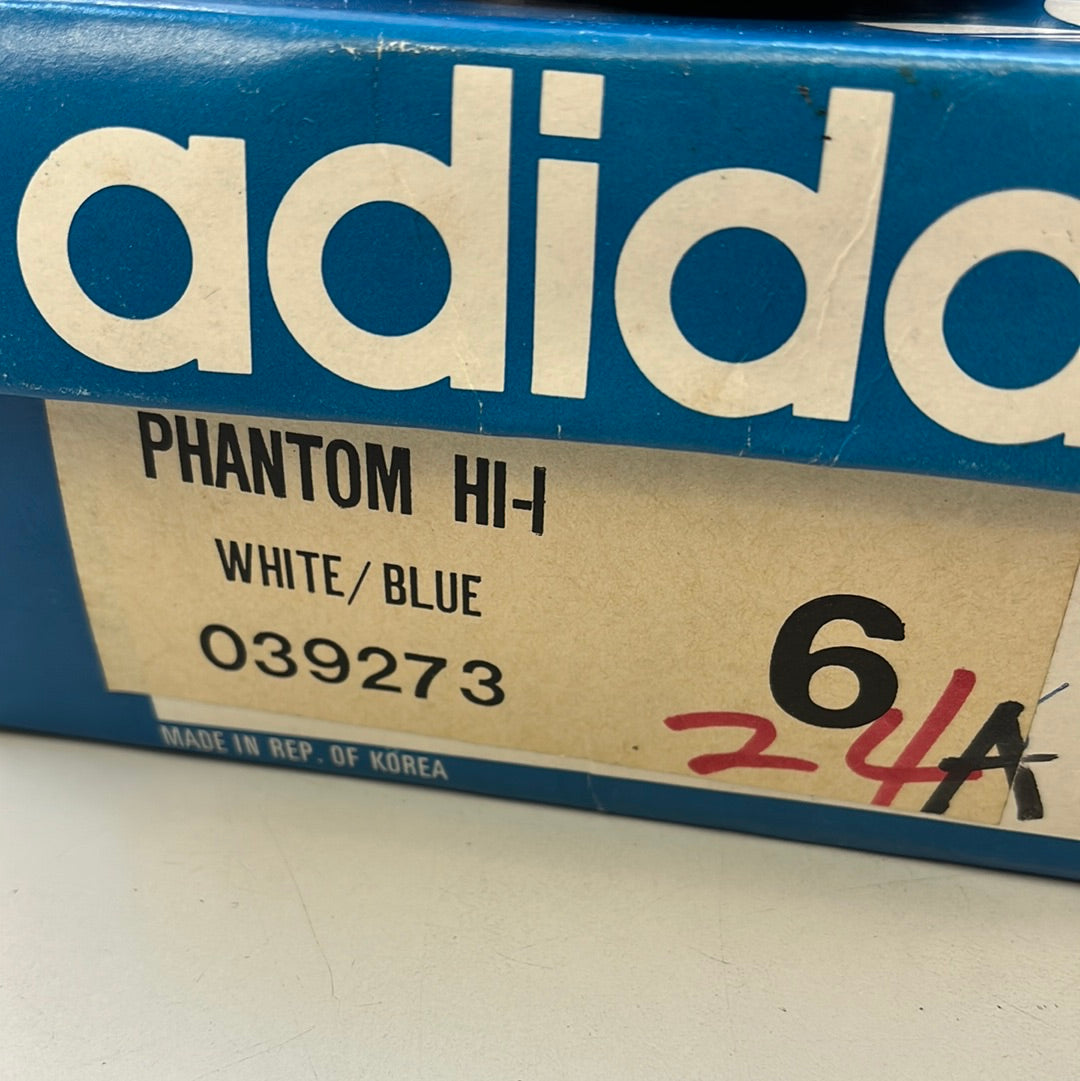 Sz 6K. 1989 baby Adidas Phantom Hi Baby Blue