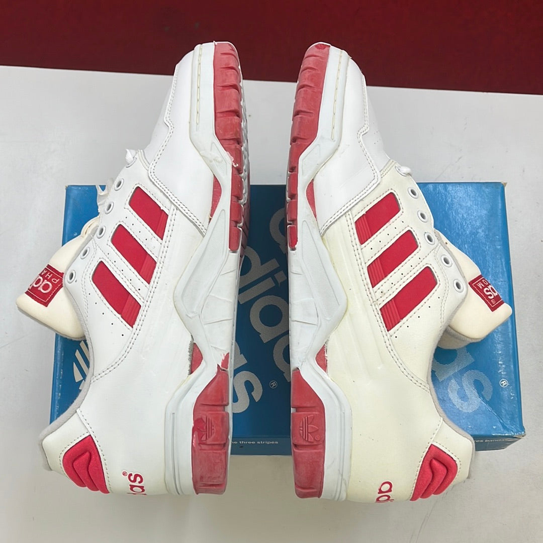 Sz 11.5 1991 Adidas Phantom III Lo white red.