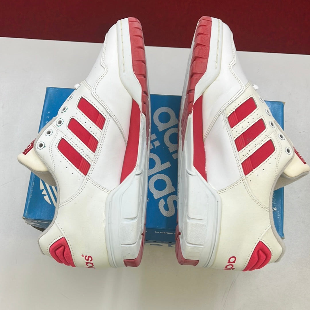 Sz 11.5 1991 Adidas Phantom III Lo white red.