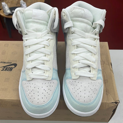 SZ 8.5 women.      2008 Nike Dunk Hi Pale Blue.