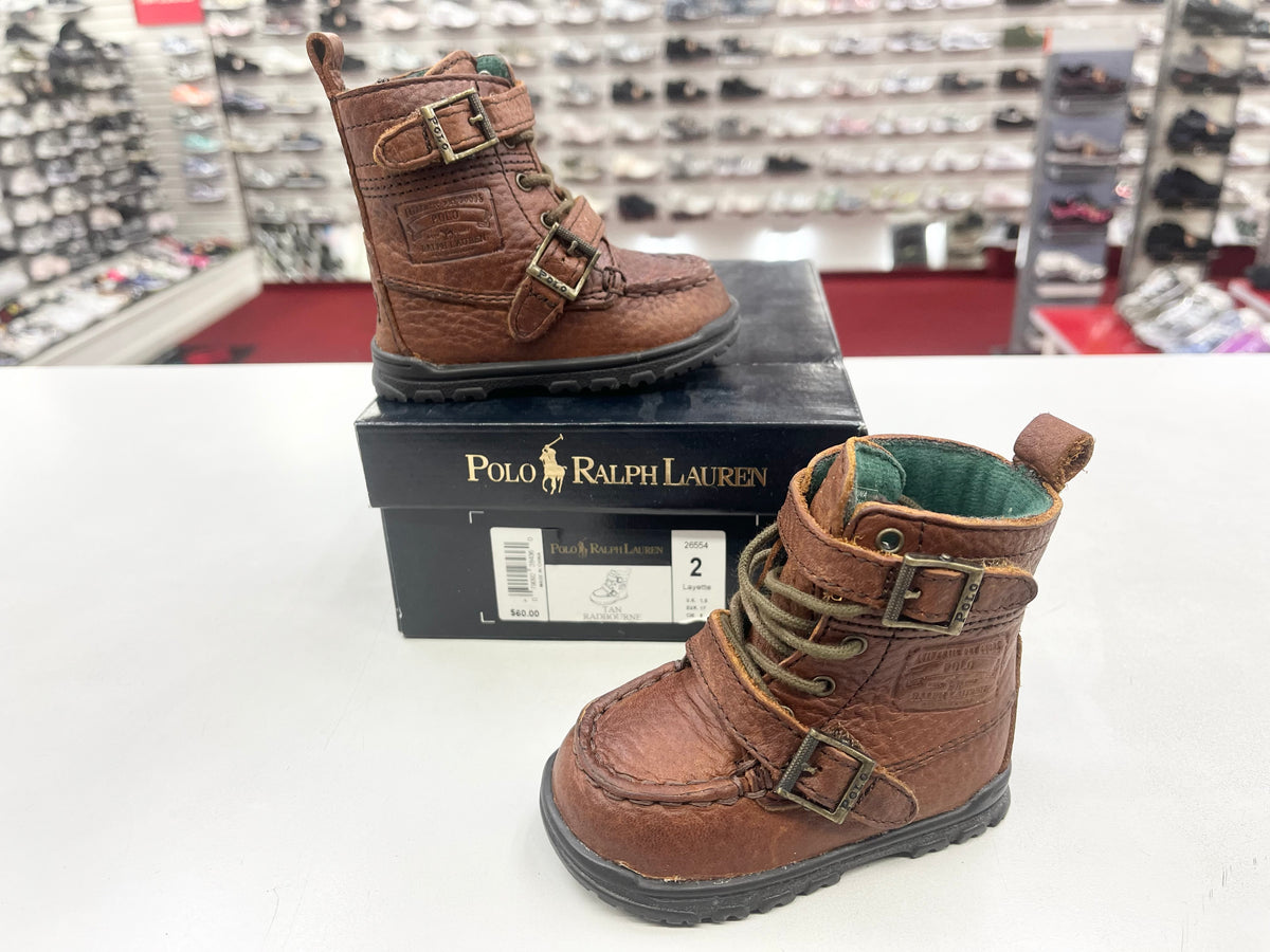 SZ 2C.         Baby Ralph Lauren Polo boots.