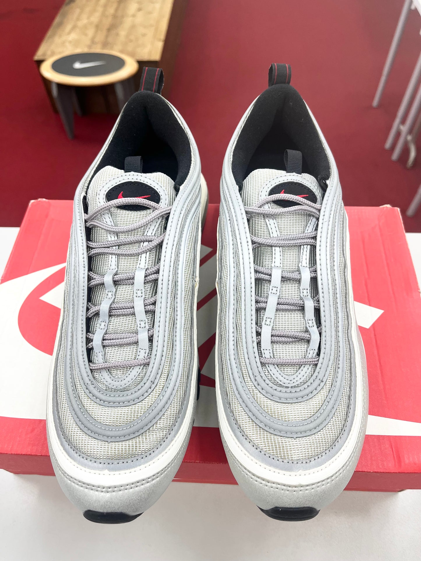 SZ 12 Men.      2017 Nike Air Max 97 Silver Bullets.