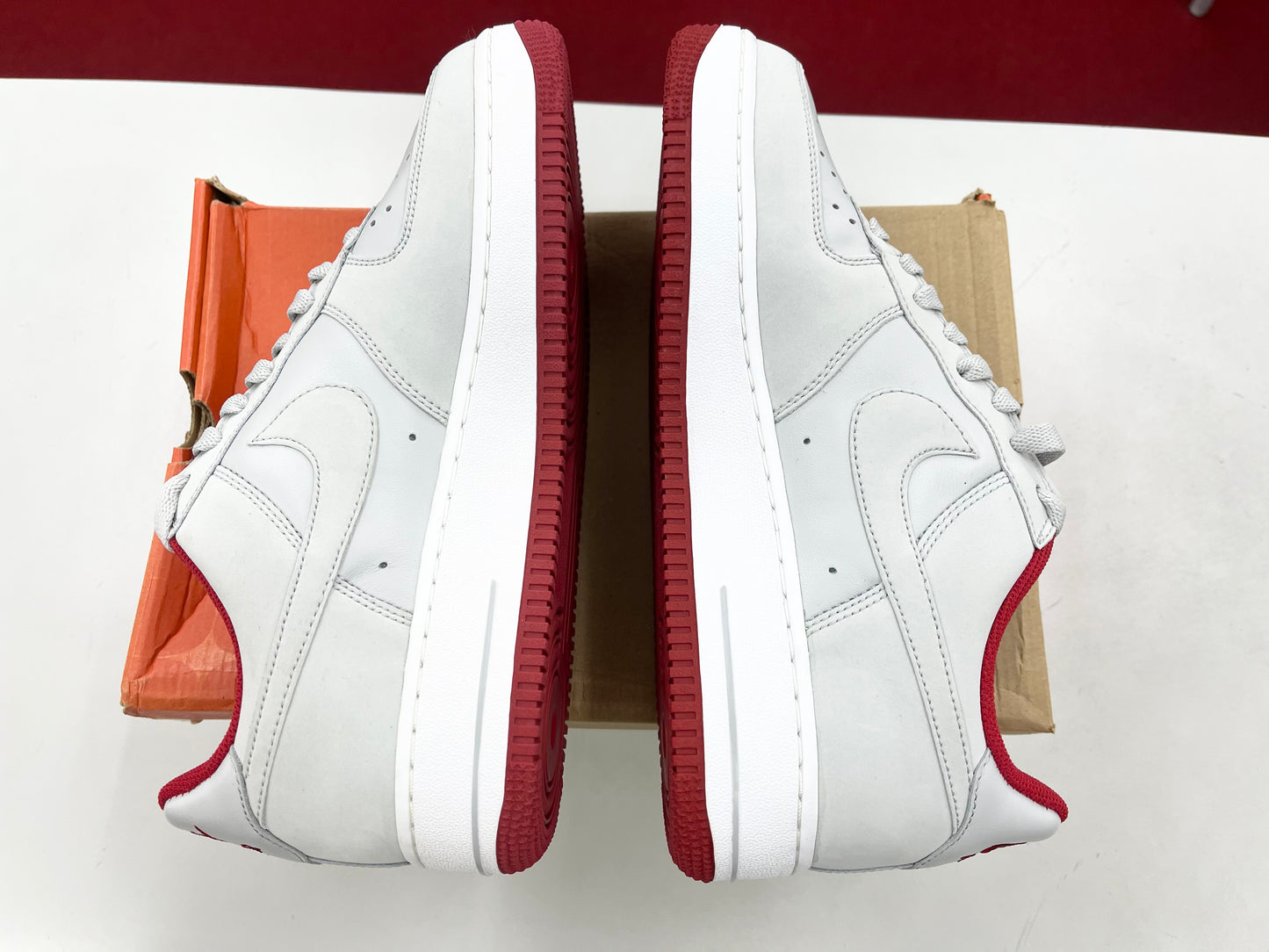 2006 Nike Air Force 1 Low Neutral Grey Red.