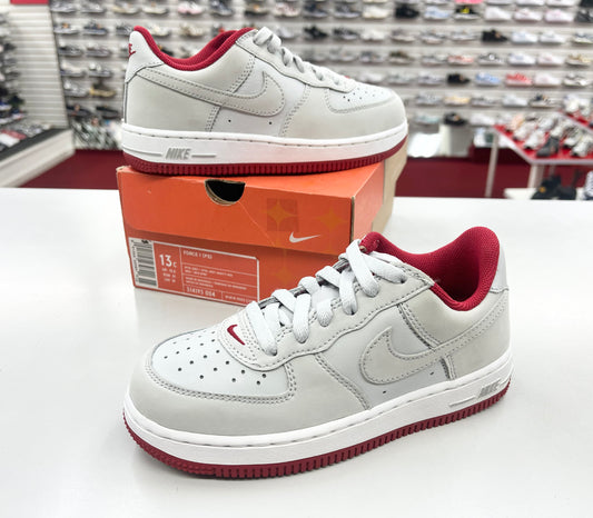 SZ: 13C.     2006 Kids Nike AF1 Low Grey/Red.