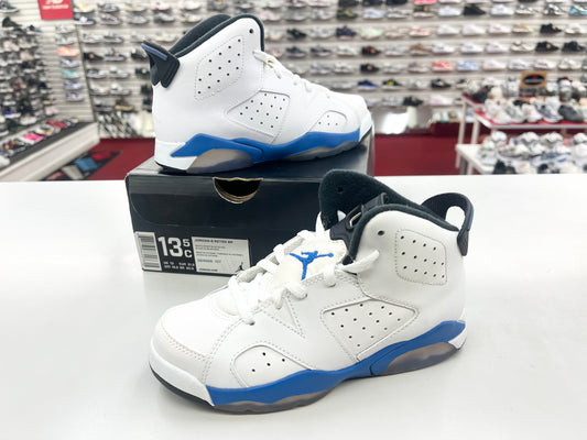 SZ 13.5C.      2015 Kids Jordan VI Retro Sport Blue.