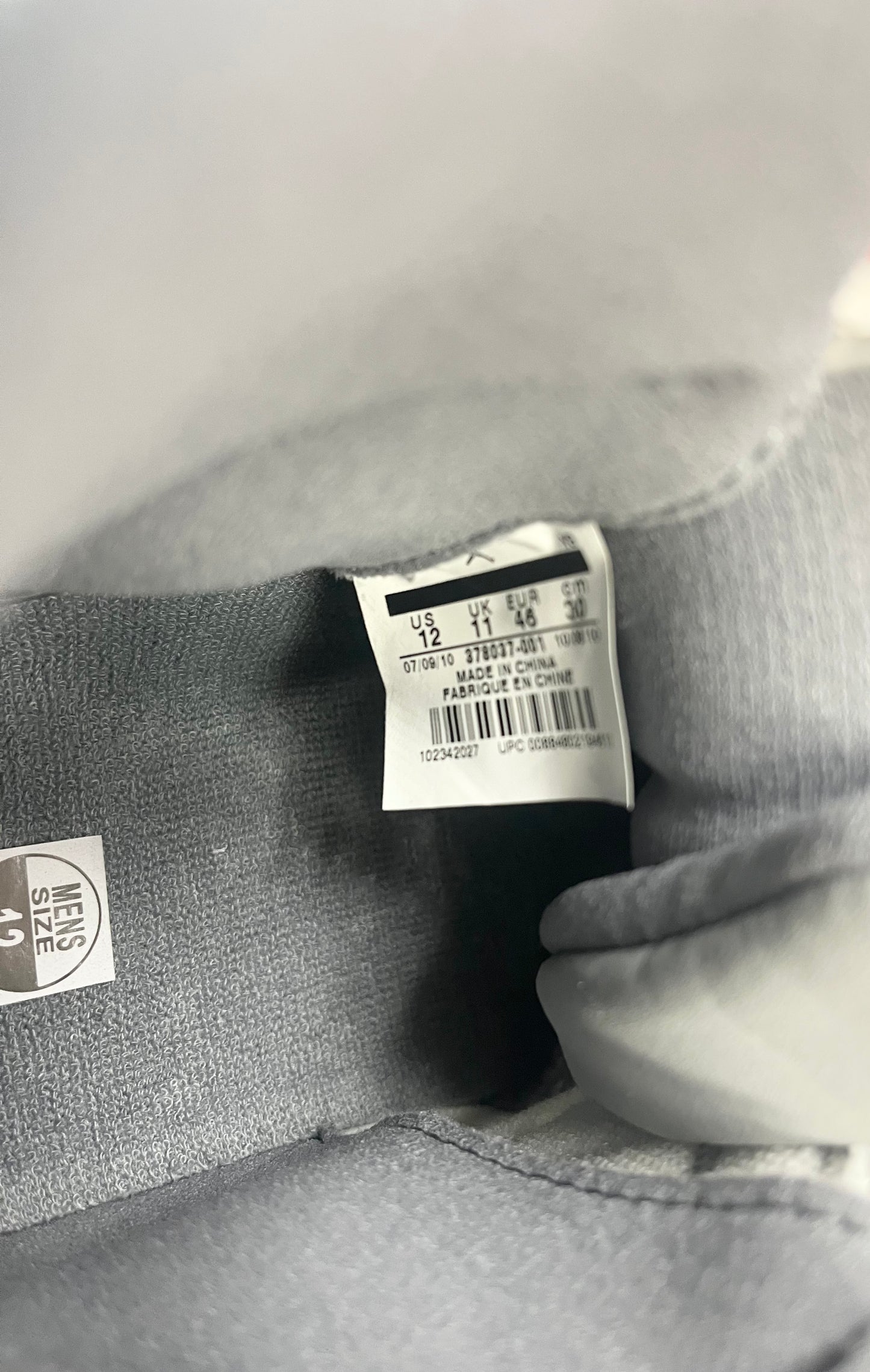 SZ 12 Men.  2010 Jordan XI Cool Grey.