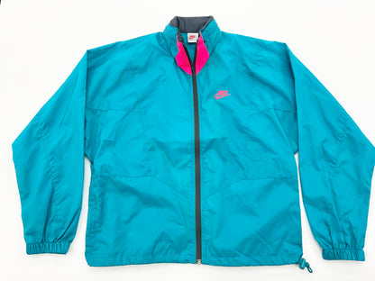 1990’s Nike Windbreaker Teal Infrared. LARGE