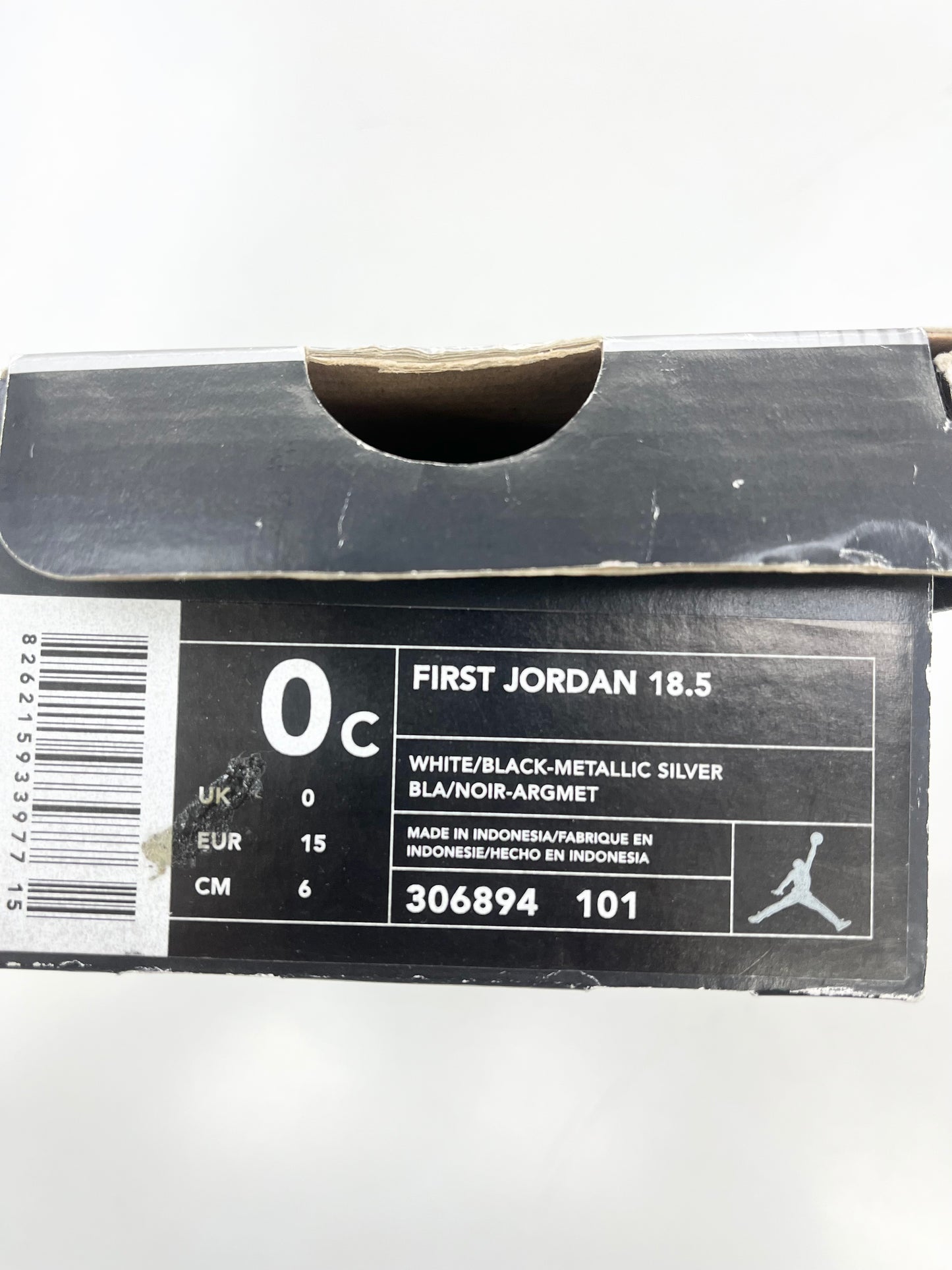 SZ 0C. Baby 2003 Jordan 18.5 White.