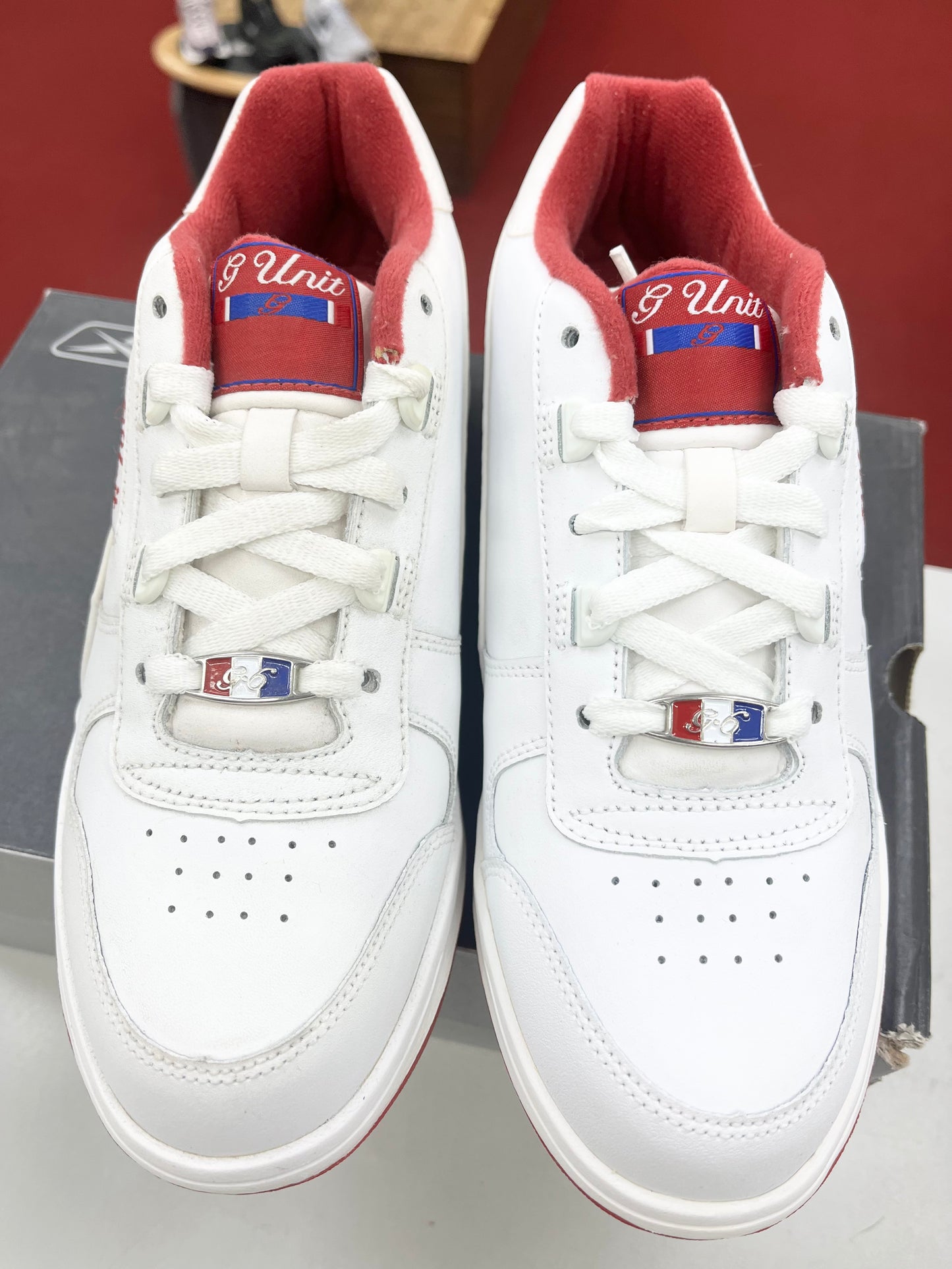 SZ 5.5Y. Reebok G-Unit G6II White Red.