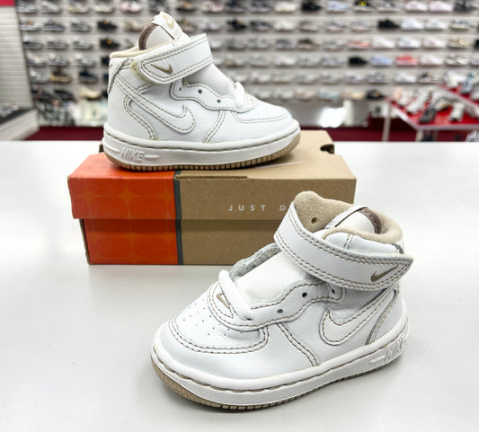 2001 Baby Nike AF1 Mid White/Cane.