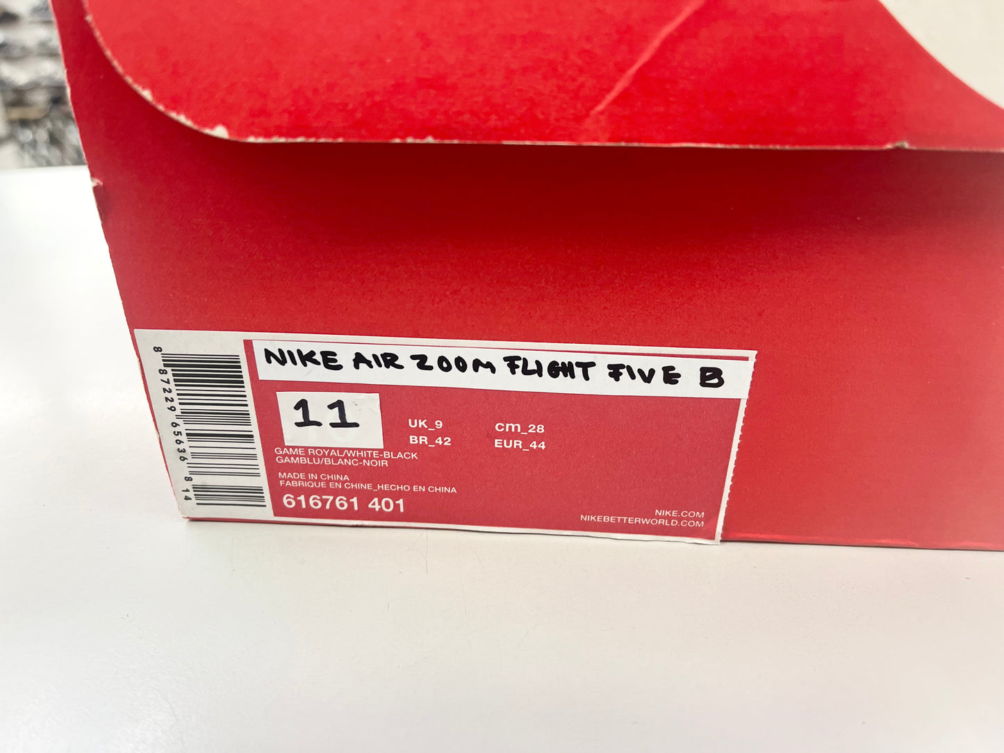 SZ 11 Men Preowned Nike Air Zoom Flight Five B Jason Kidd.