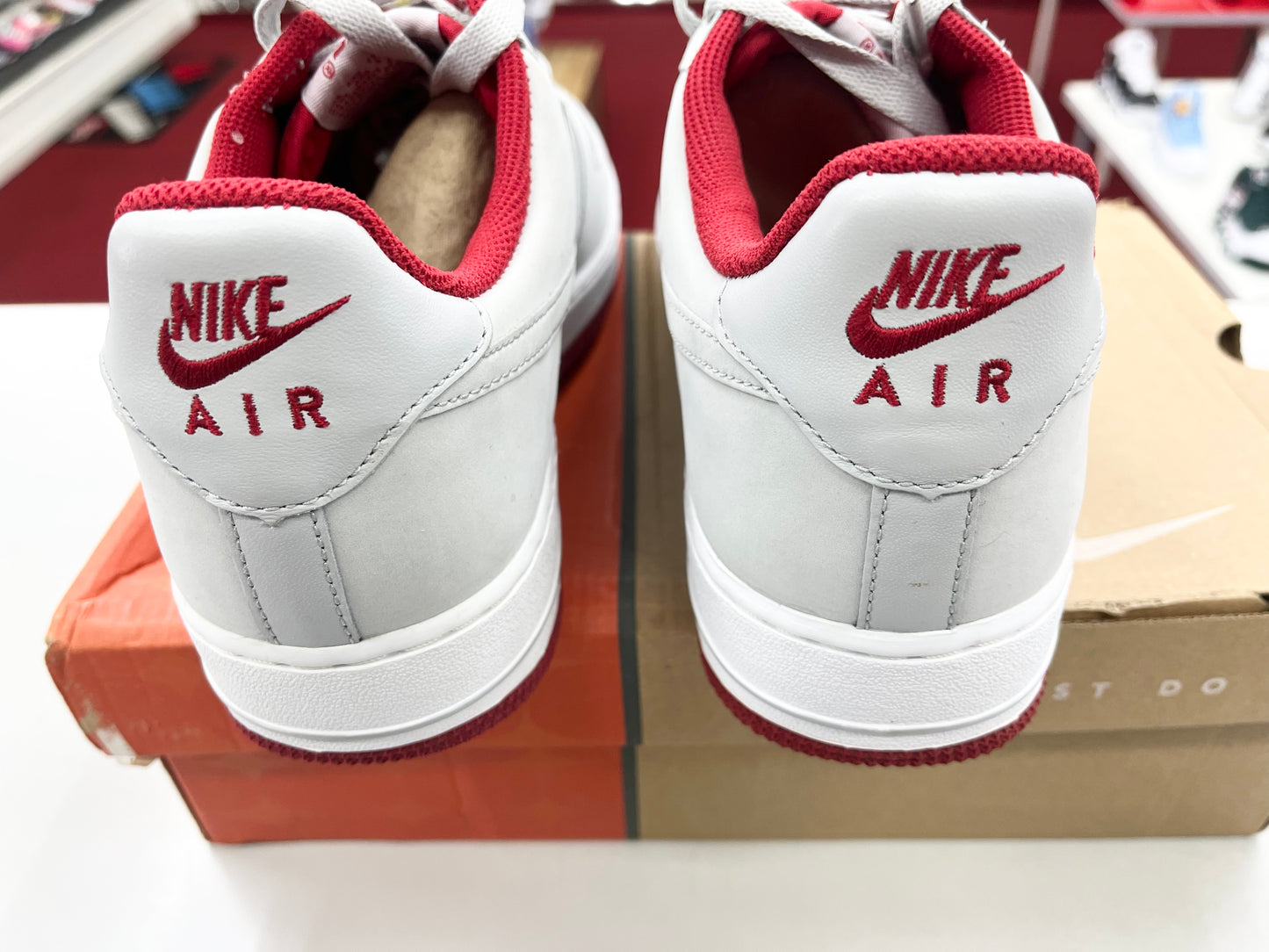 2006 Nike Air Force 1 Low Neutral Grey Red.