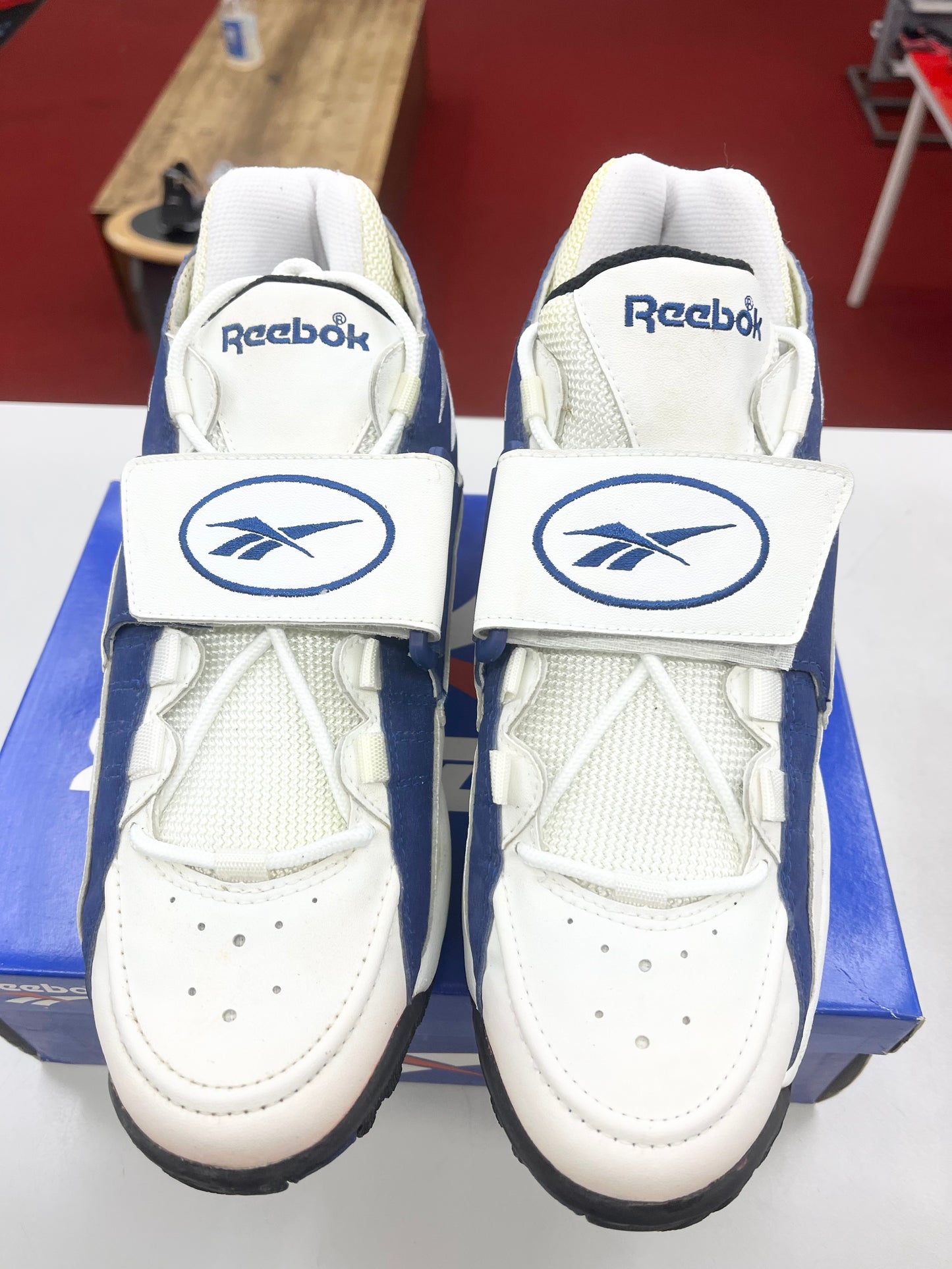1996 Reebok Hostile Mid White Navy.