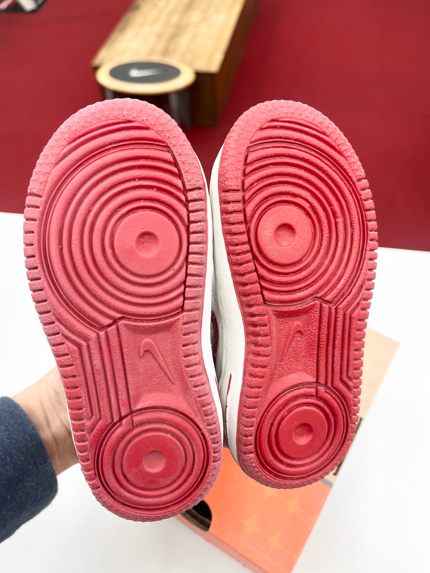 2002 Baby Nike AF1 Mid White/Red.
