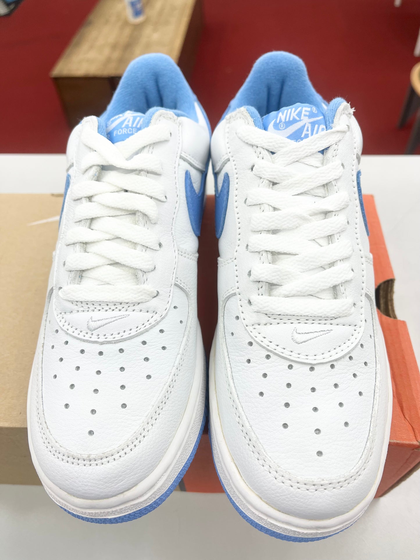 SZ 5.5Y      1999 Nike Air Force 1 BG Columbia Blue.